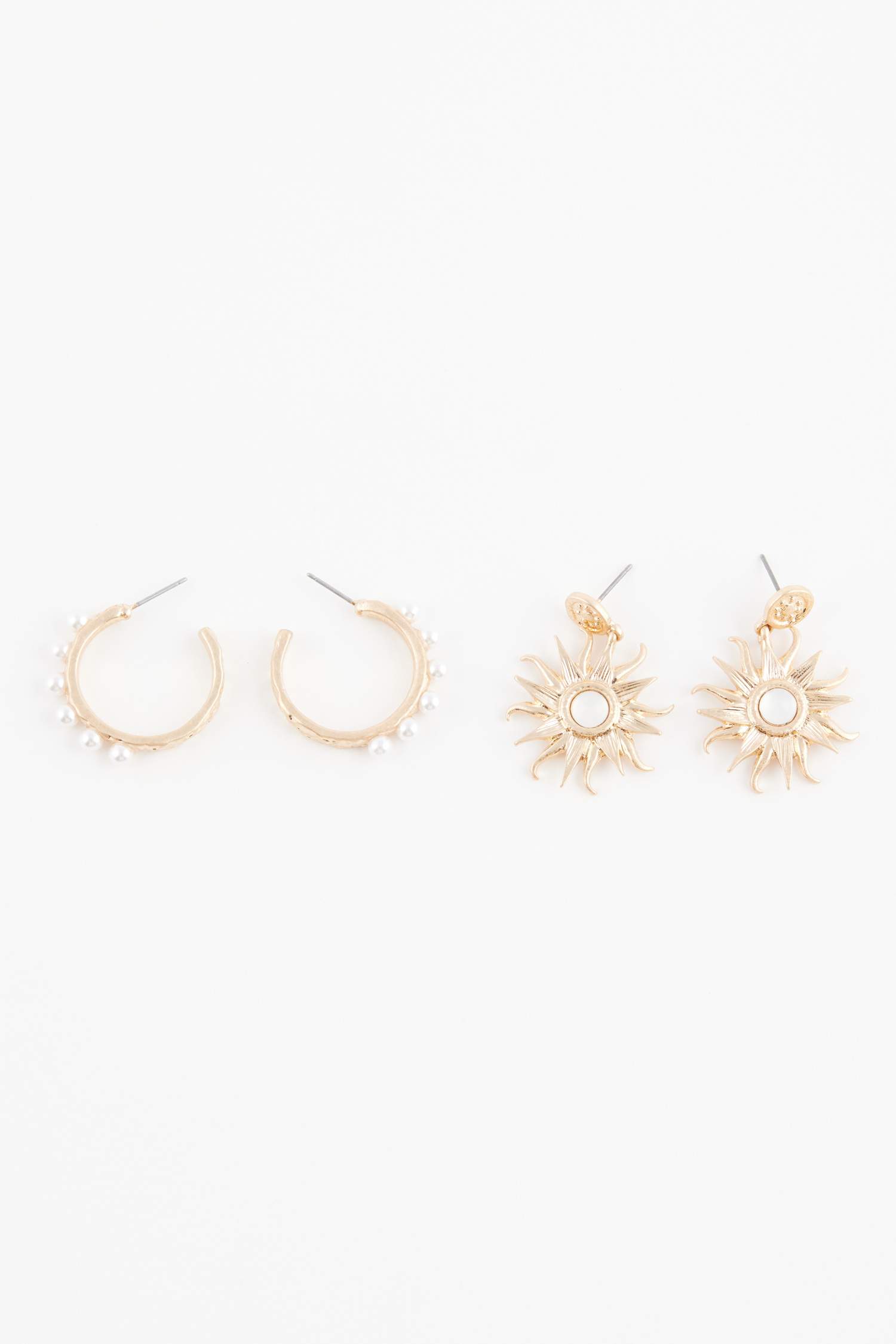 حلق ذهبي حريمي - قطعتين