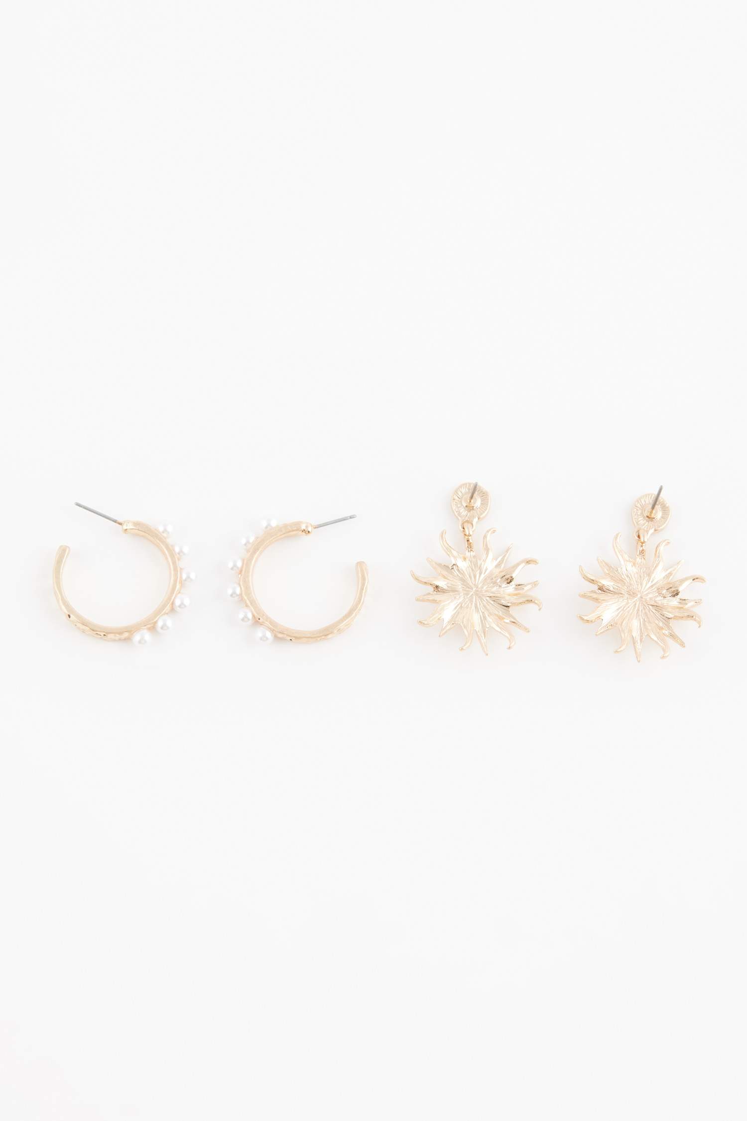 حلق ذهبي حريمي - قطعتين