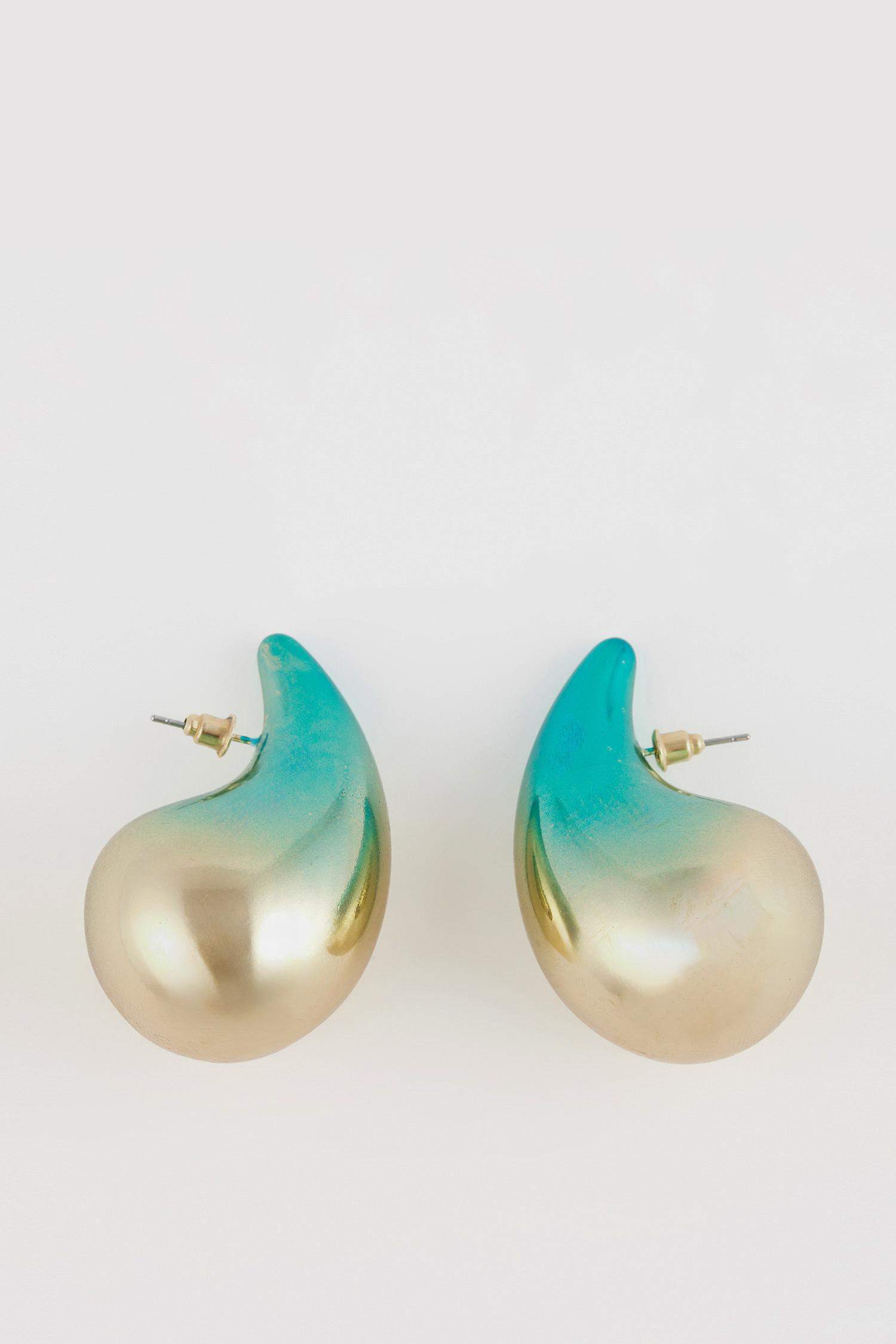 Woman Blue Drop Earrings