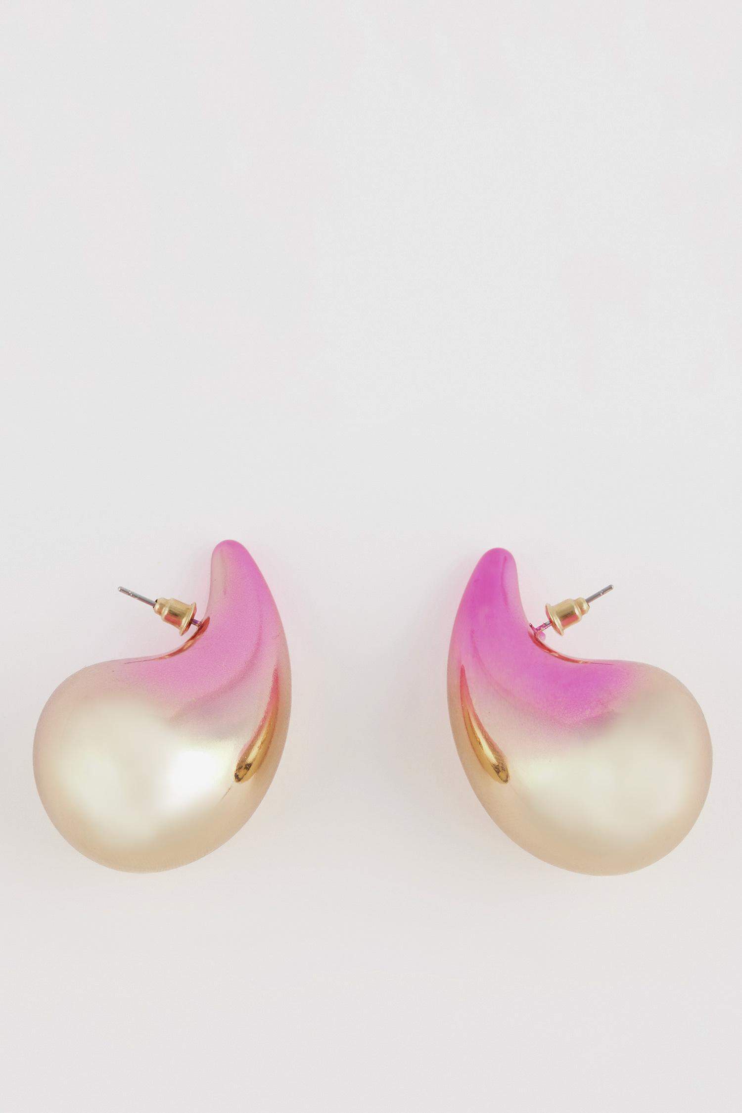Woman Pink Drop Earrings