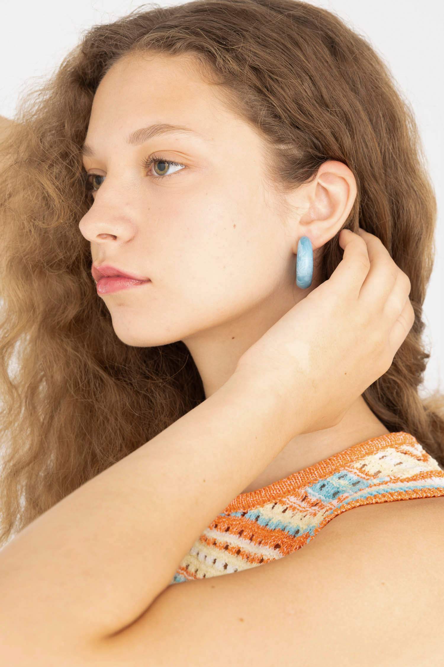 Boucles d'oreilles colorées pour femme