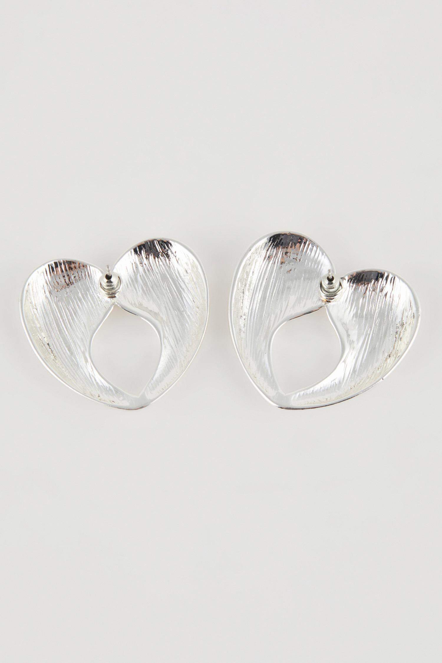 Woman Heart Silver Earring