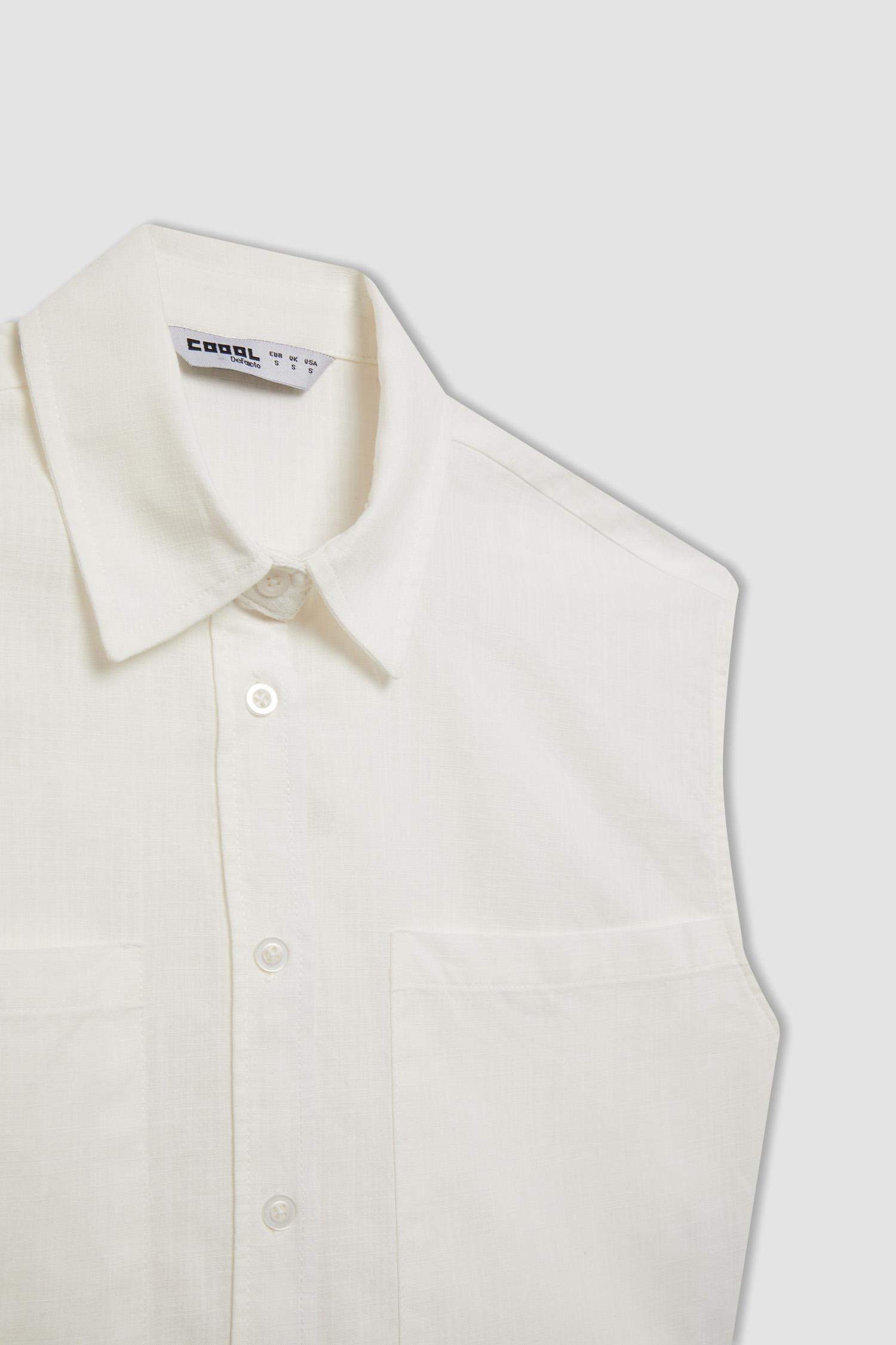 قميص قطن اوفر سايز بدون ردن