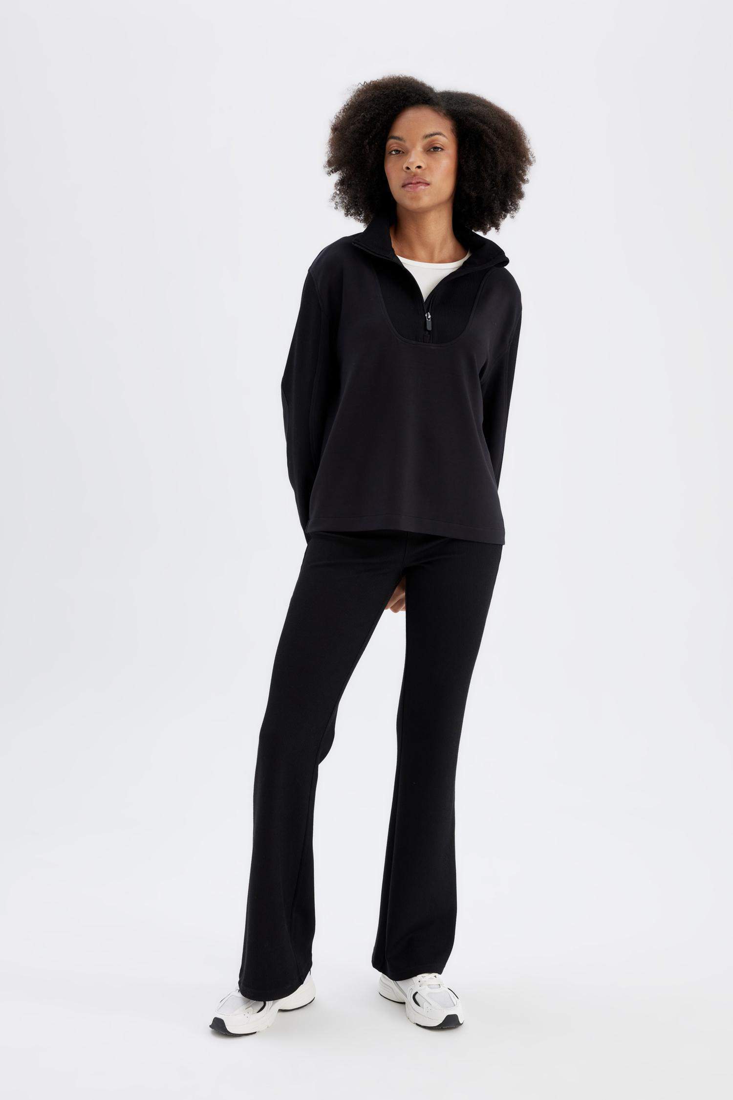 Flare Fit İspanyol Paça Standart Boy Modal Sporcu Pantolon