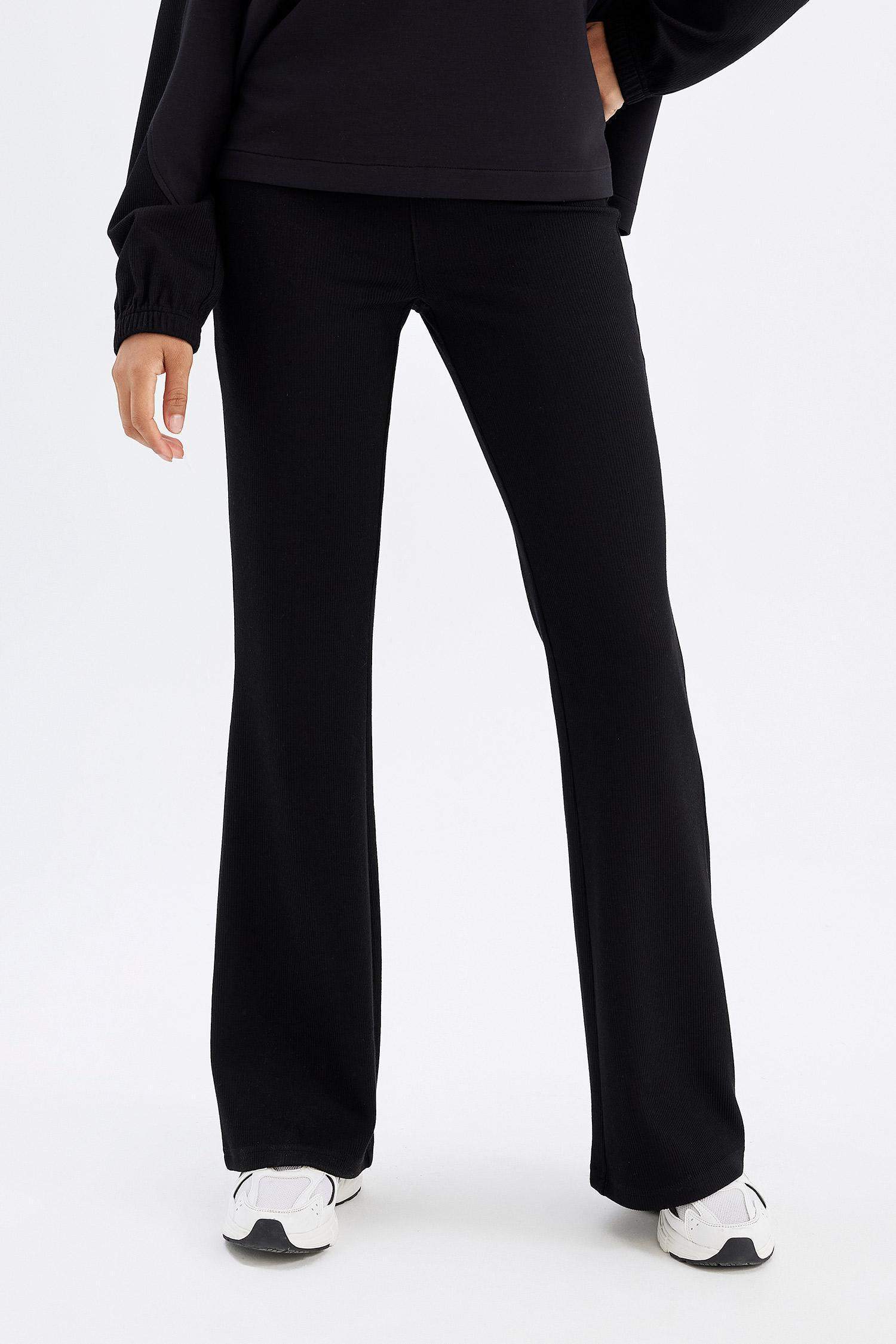 Flare Fit İspanyol Paça Standart Boy Modal Sporcu Pantolon