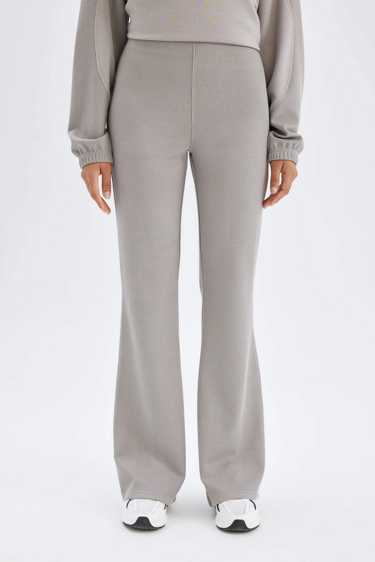 سروال نسيج مشروط برجل واسع شارلستون