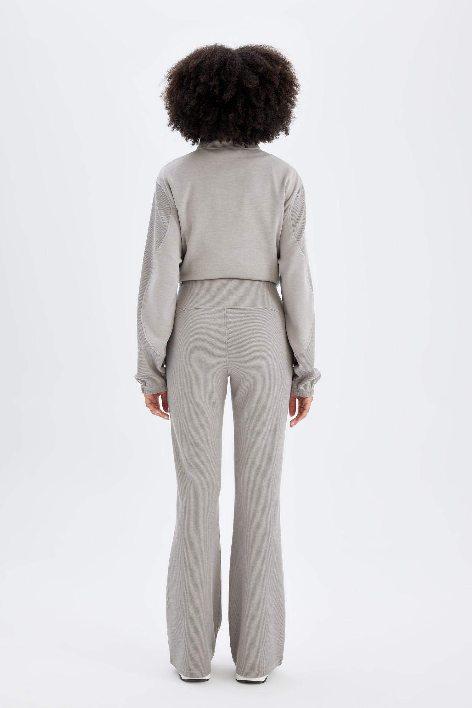 سروال نسيج مشروط برجل واسع شارلستون