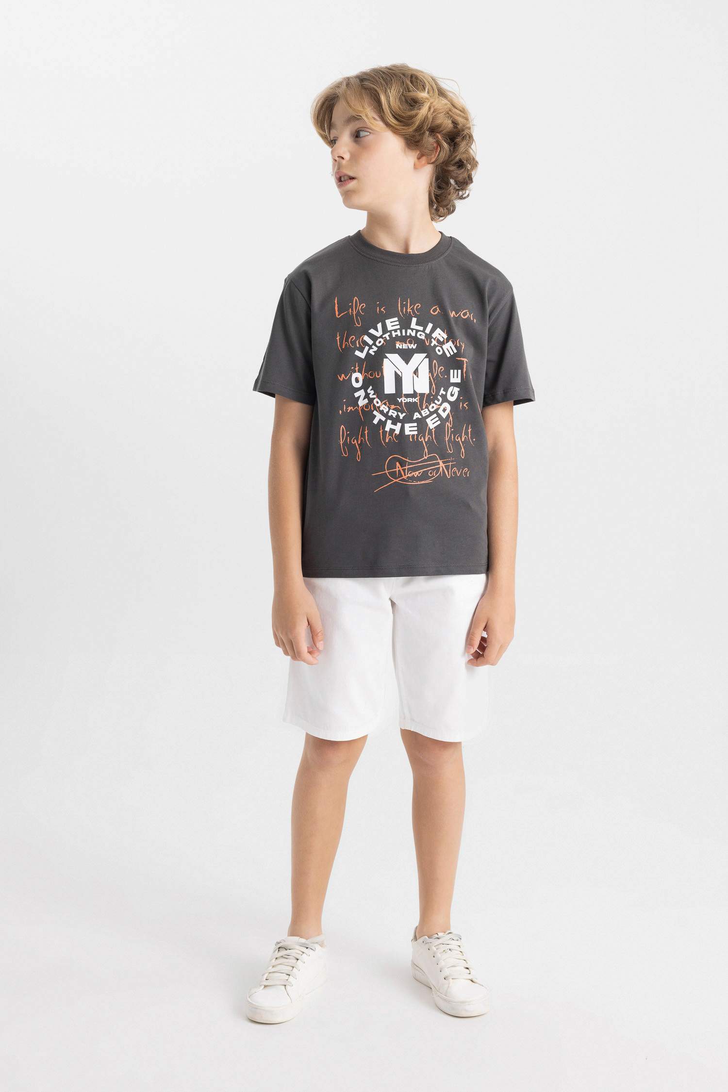 Boy Crew Neck Printed Short Sleeve T-Shirt