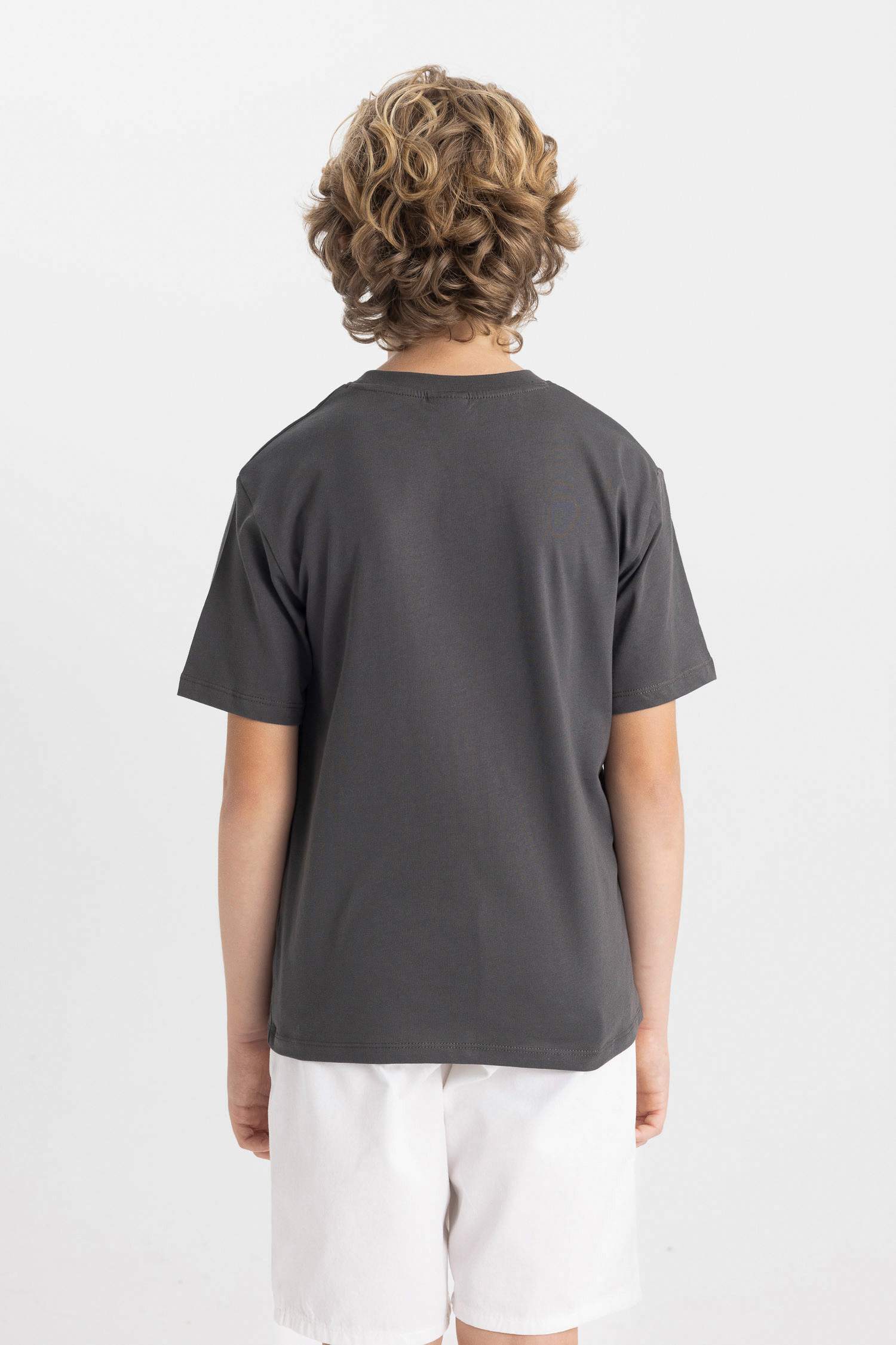 Boy Crew Neck Printed Short Sleeve T-Shirt