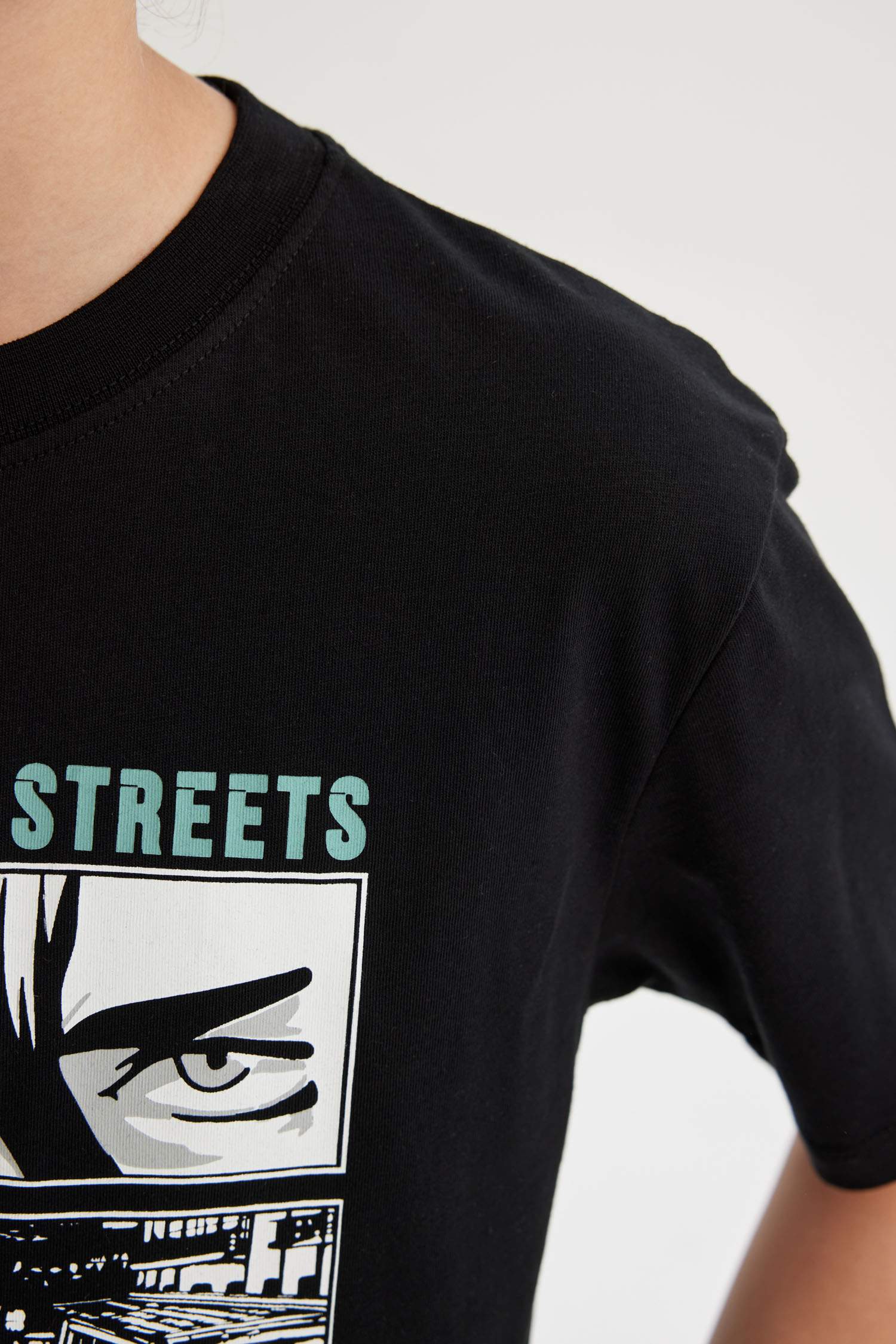 Boy Crew Neck Printed Short Sleeve T-Shirt