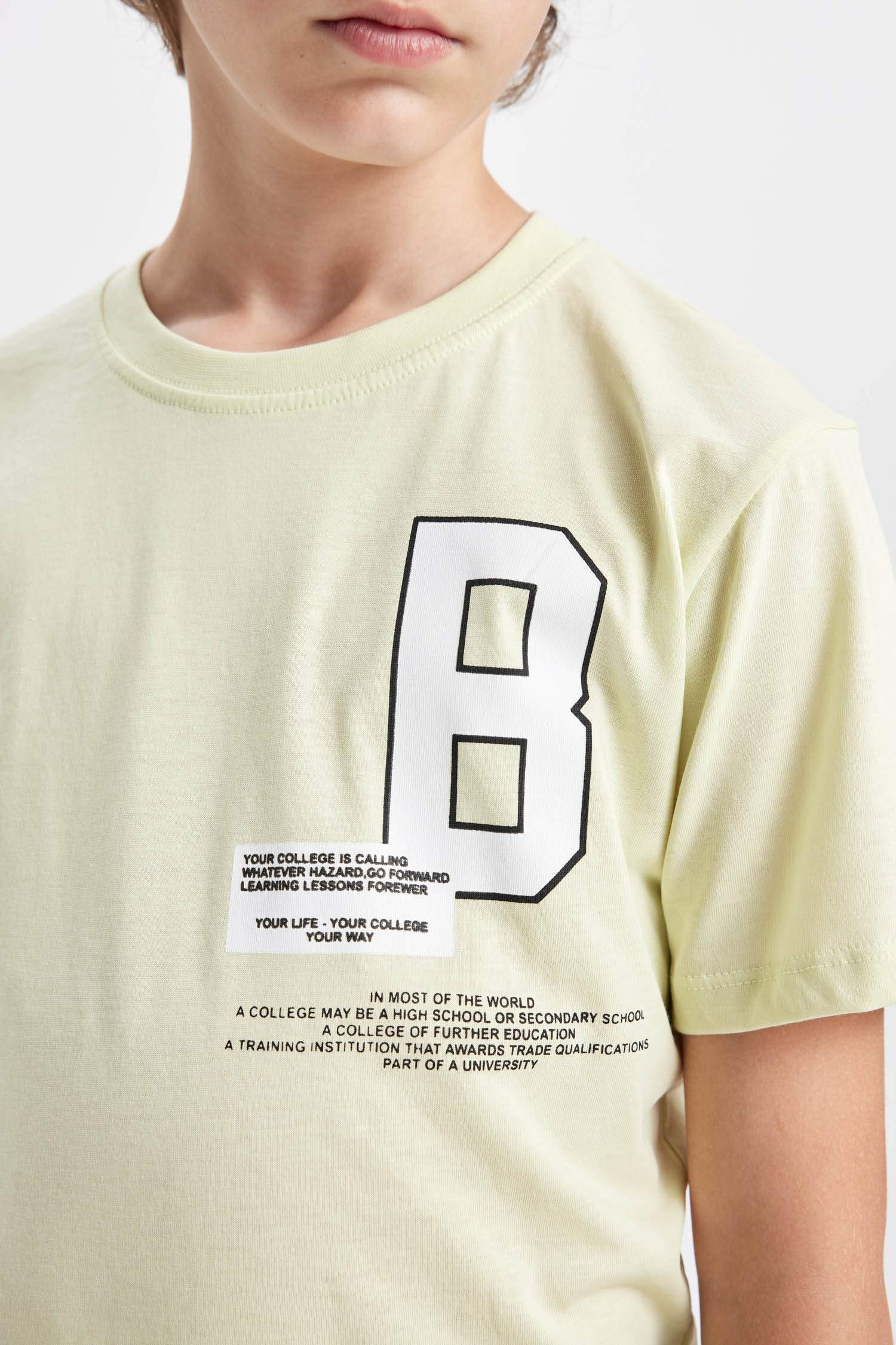 Boy Crew Neck Printed Short Sleeve T-Shirt