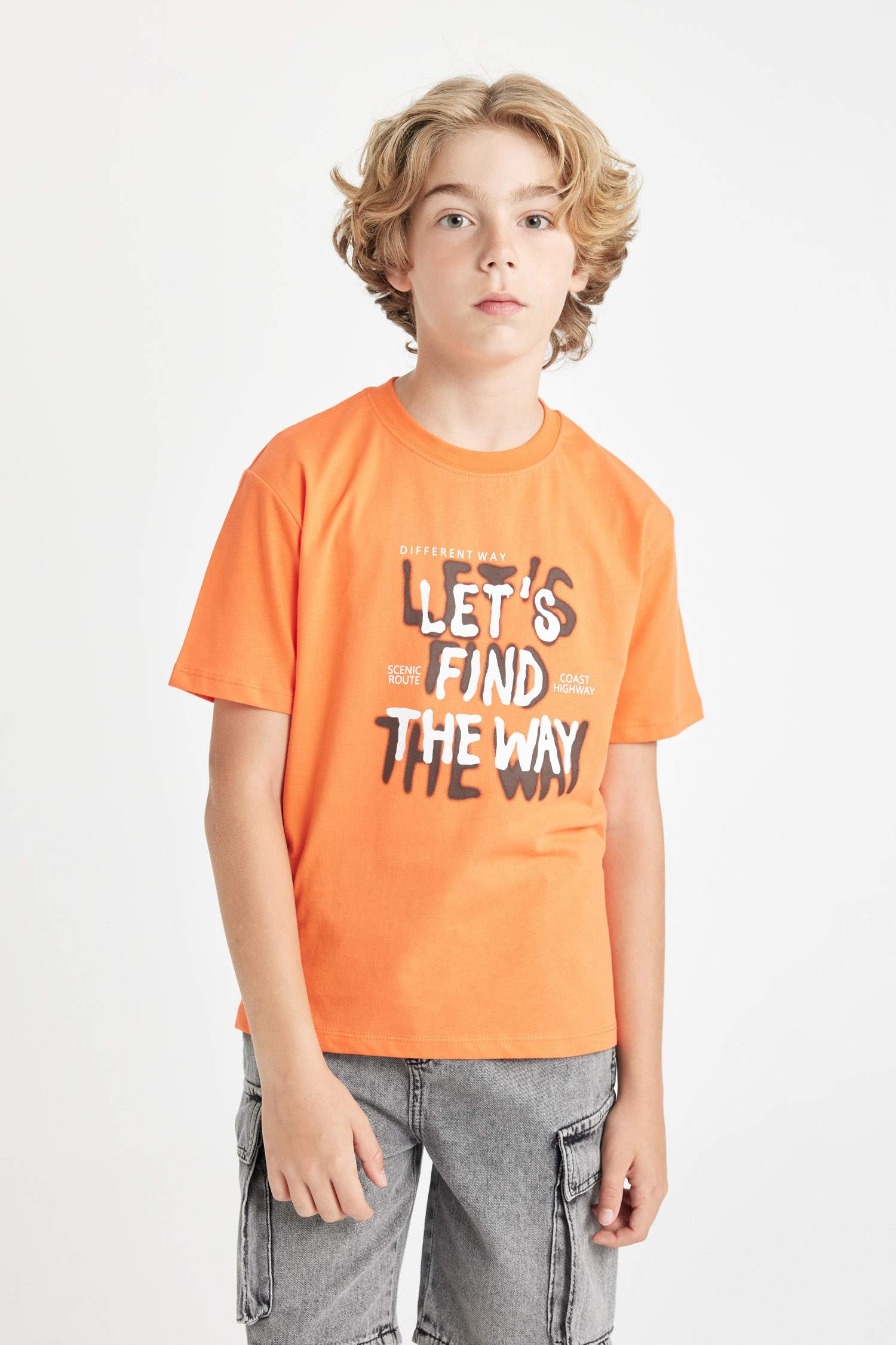 Boy Crew Neck Printed Short Sleeve T-Shirt