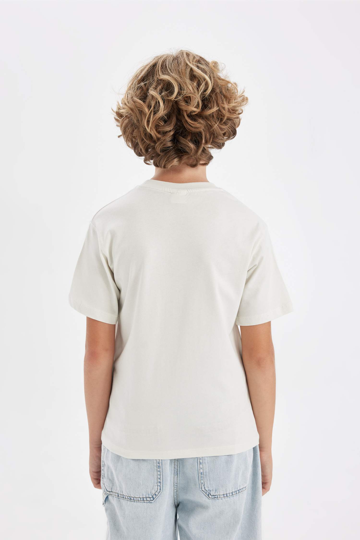 T-Shirt Imprimé à Manches Courtes Col Rond pour Garçon