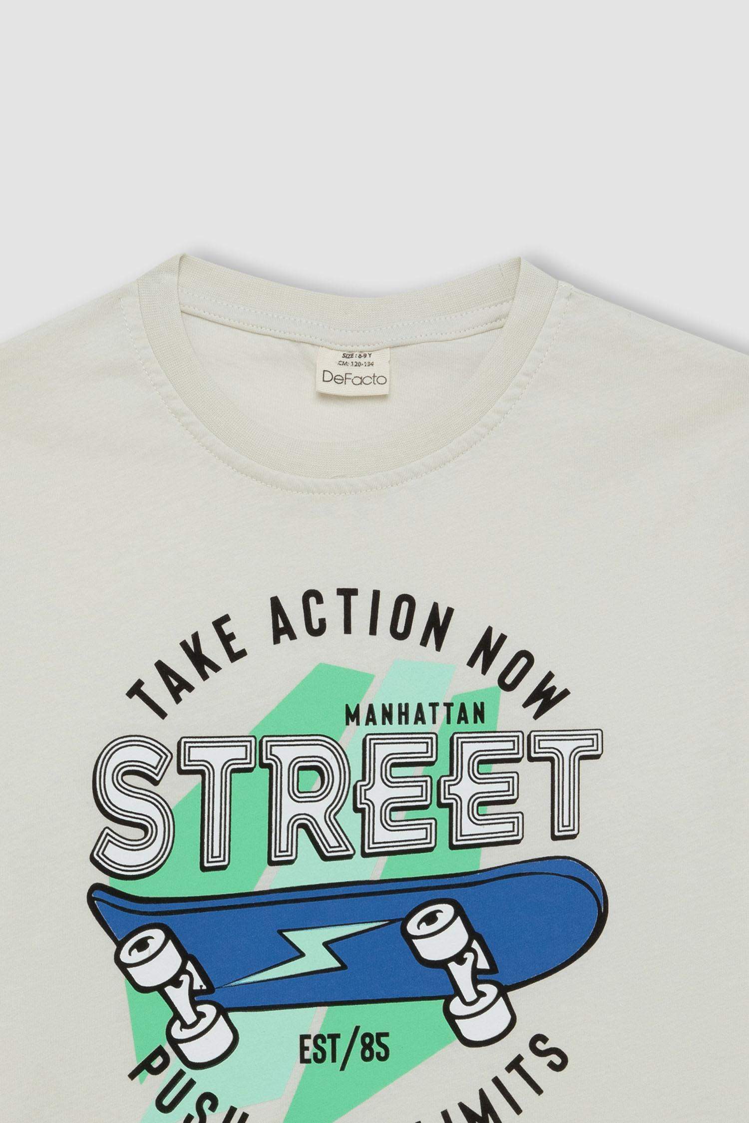 T-Shirt Imprimé à Manches Courtes Col Rond pour Garçon