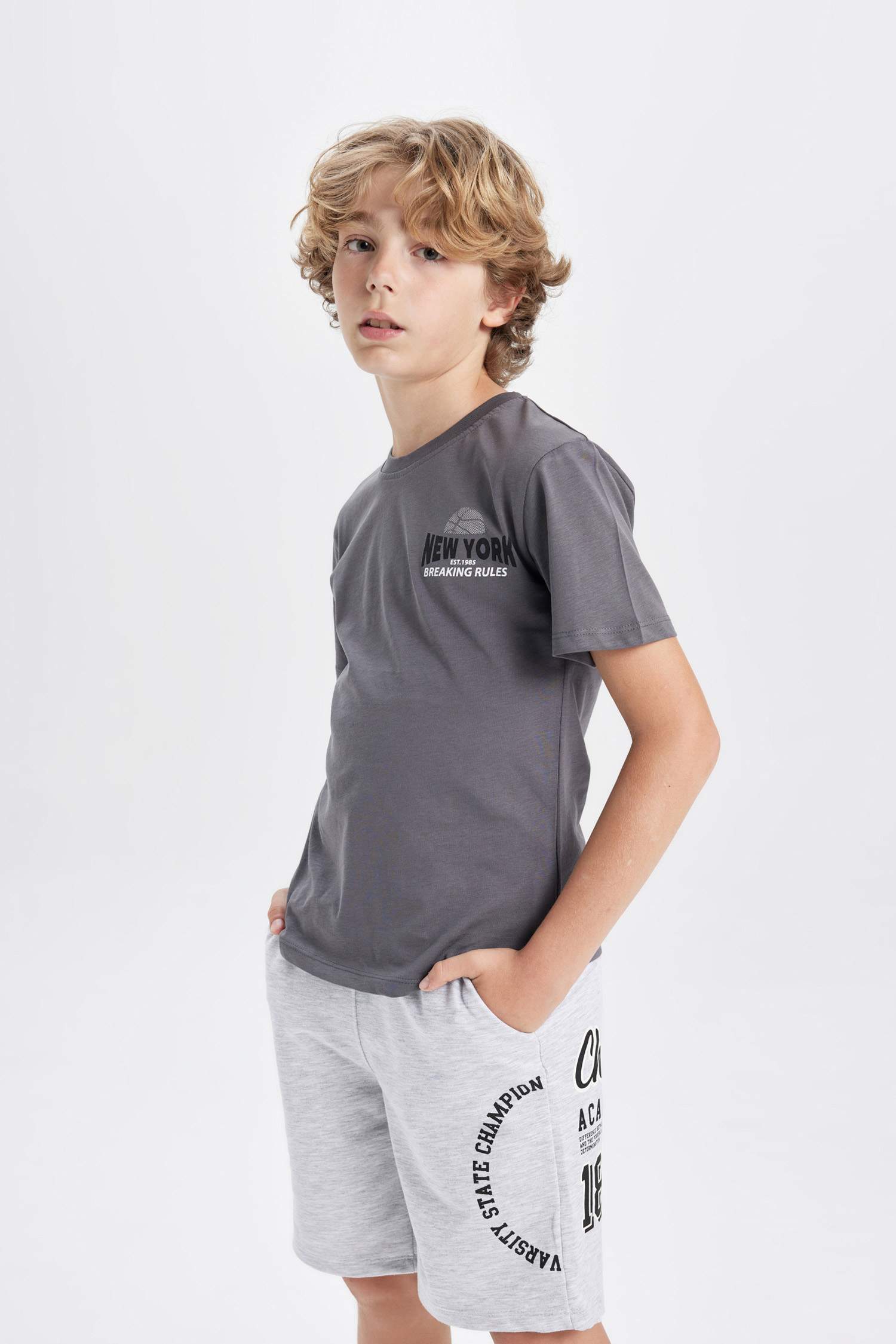 Boy Crew Neck Printed Short Sleeve T-Shirt