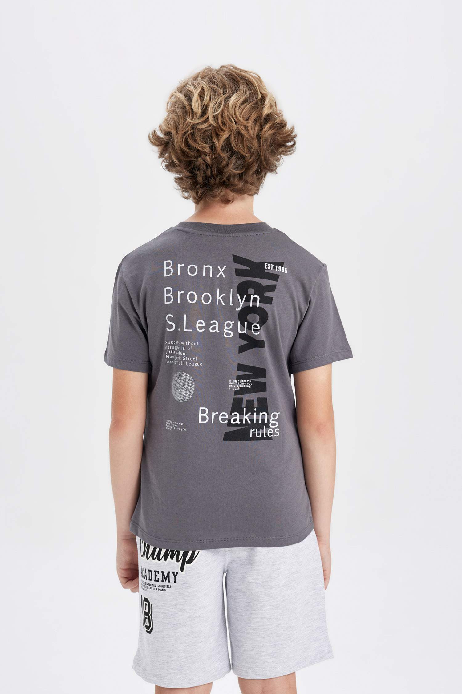 Boy Crew Neck Printed Short Sleeve T-Shirt