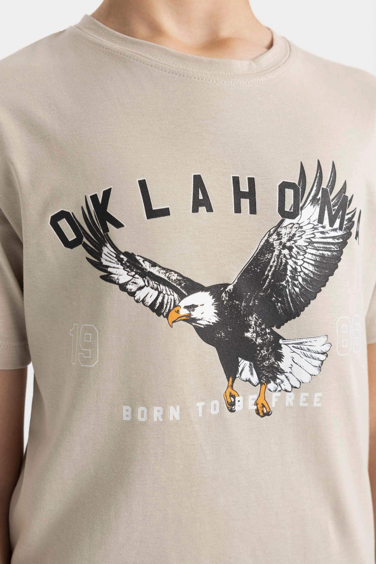 Футболка стандартного кроя с принтом для мальчиков