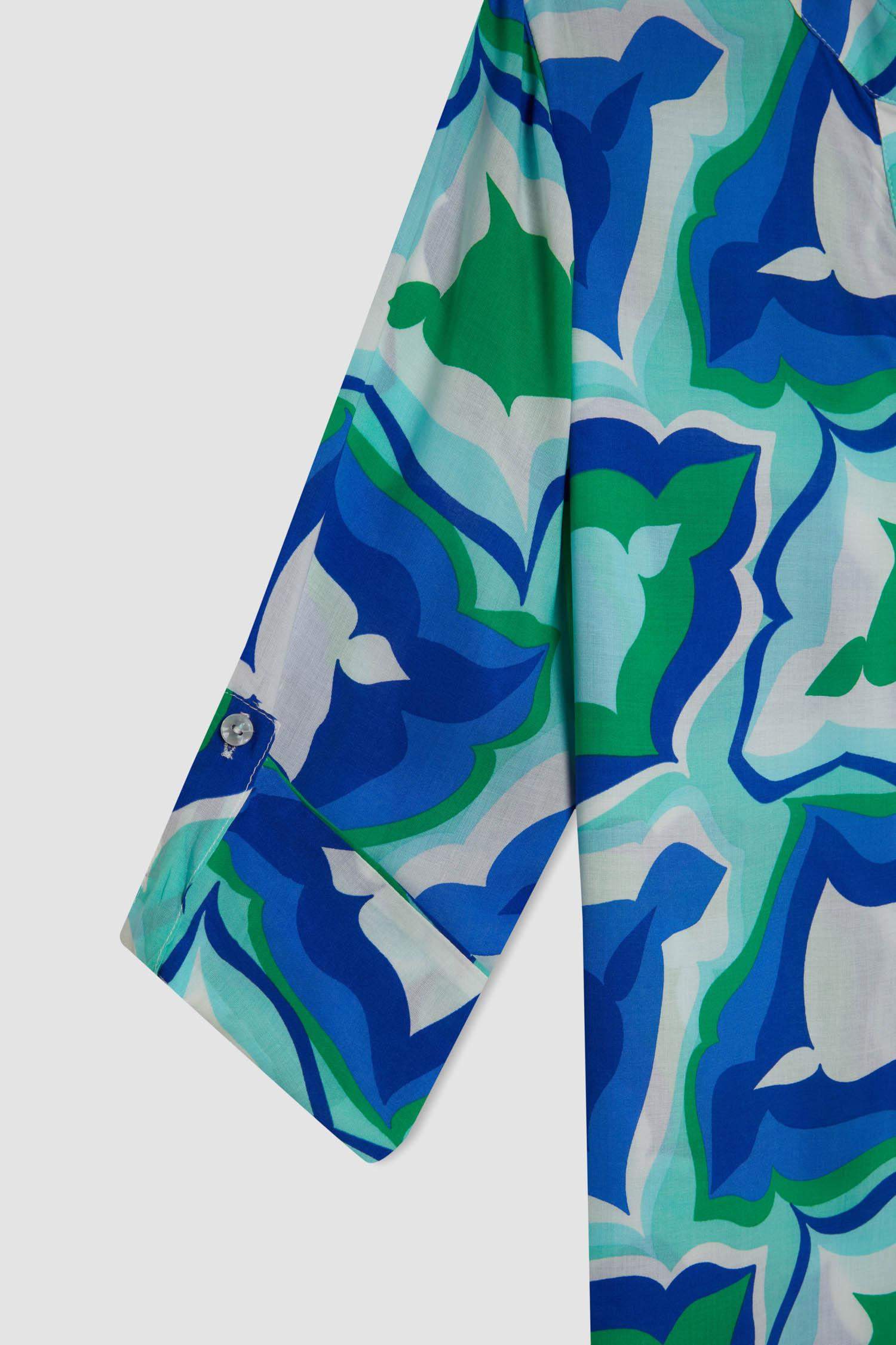 Regular Fit Desenli Plaj Elbisesi