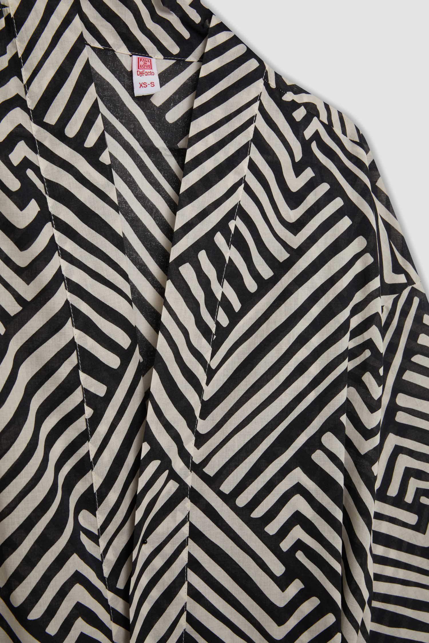 Fall in Love Patterned Cotton Kimono