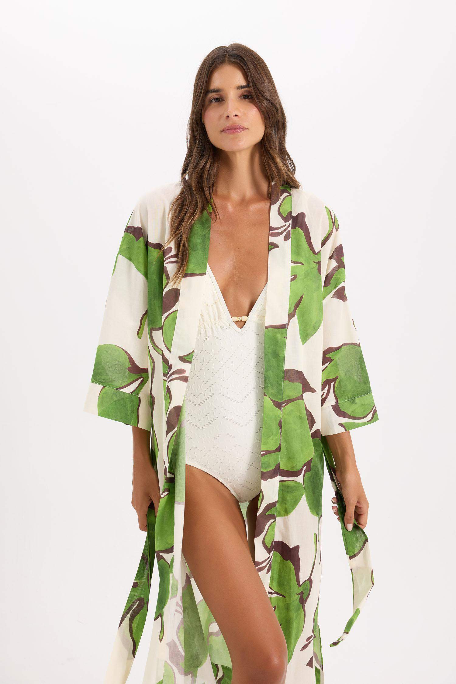 Fall in Love Patterned Cotton Beachwear