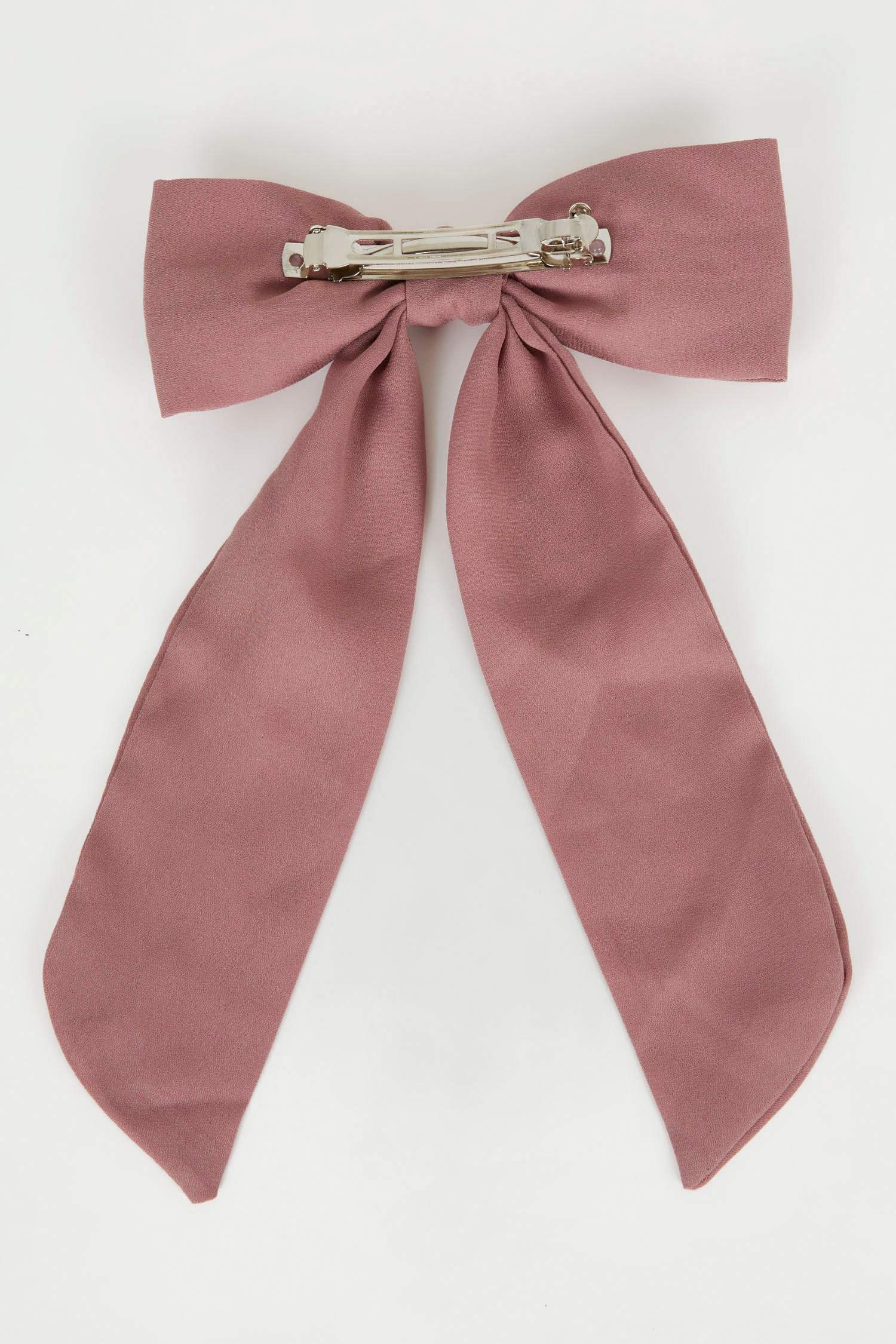 Pink Ribbon Bow Hair Clip