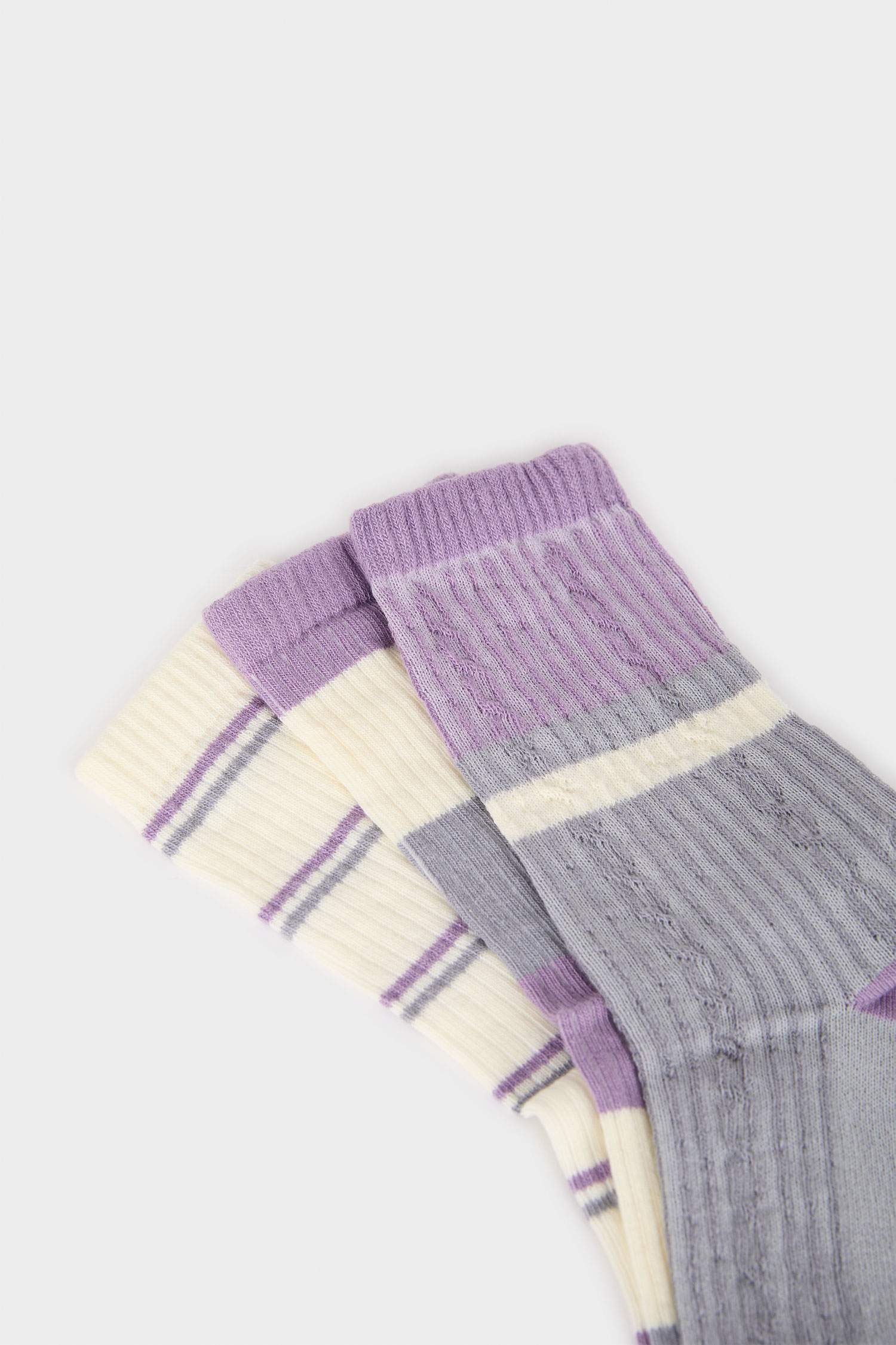 Lot de 3 paires de Chaussettes longues en coton pour femme