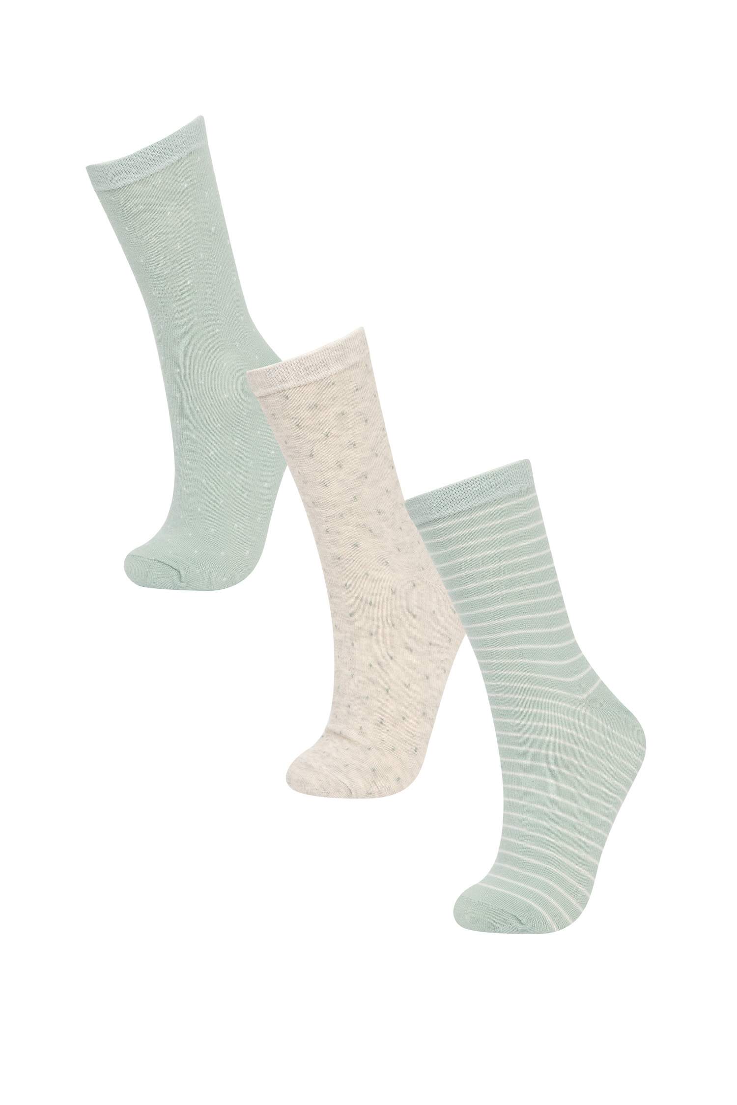 Woman 3 Piece Cotton Long Socks