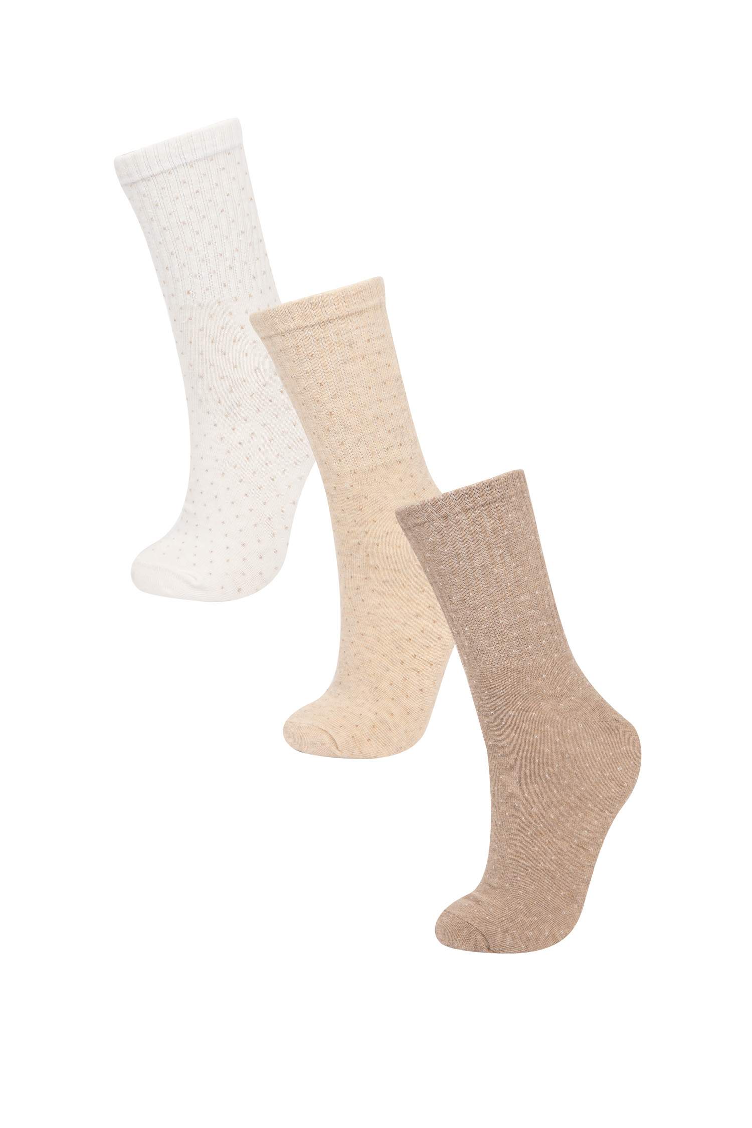 Lot de 3 paires de Chaussettes longues en coton pour femme