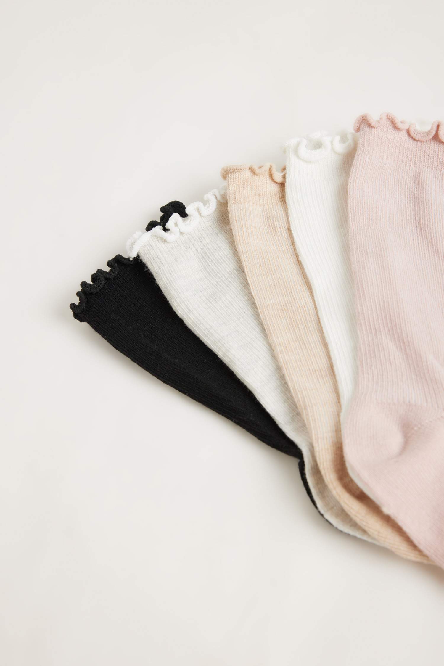 Kadın Rahat Lastikli 5'li Pamuklu Uzun Çorap