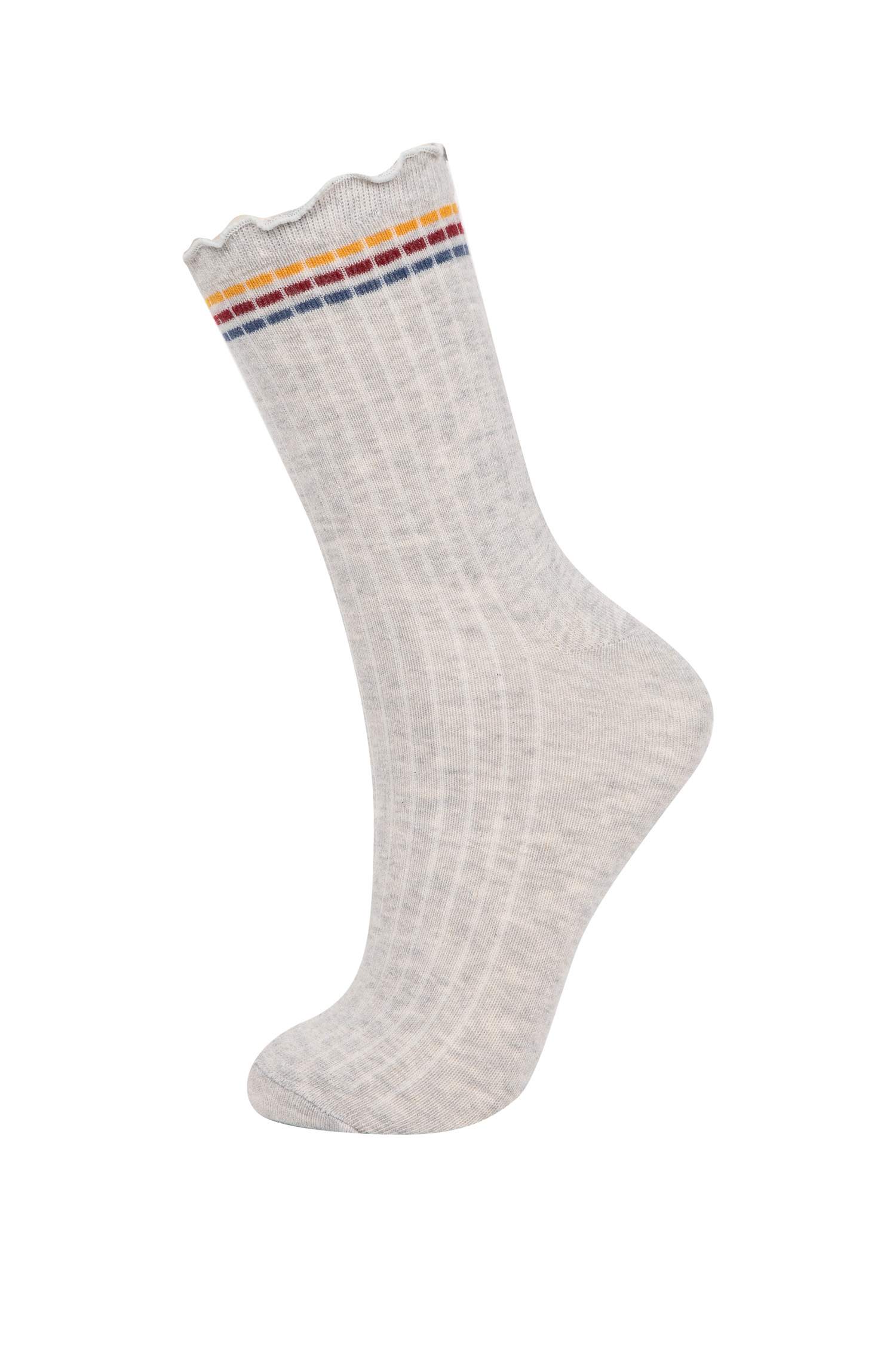 Woman Comfortable Elastic 5 Piece Cotton Long Socks