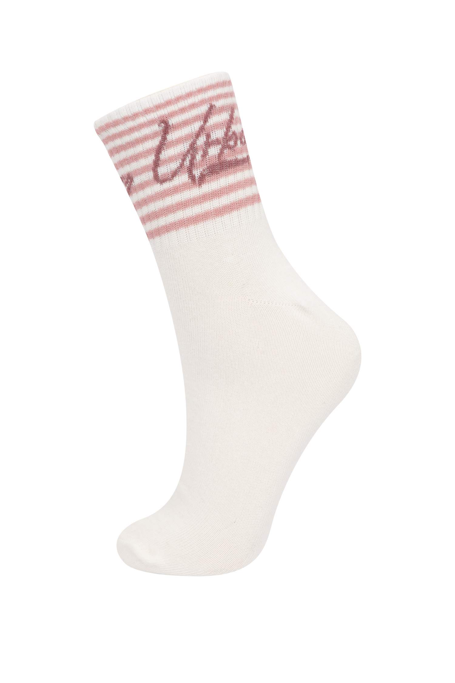 Lot de 5 paires de Chaussettes longues en coton confortables et élastiques pour Femme