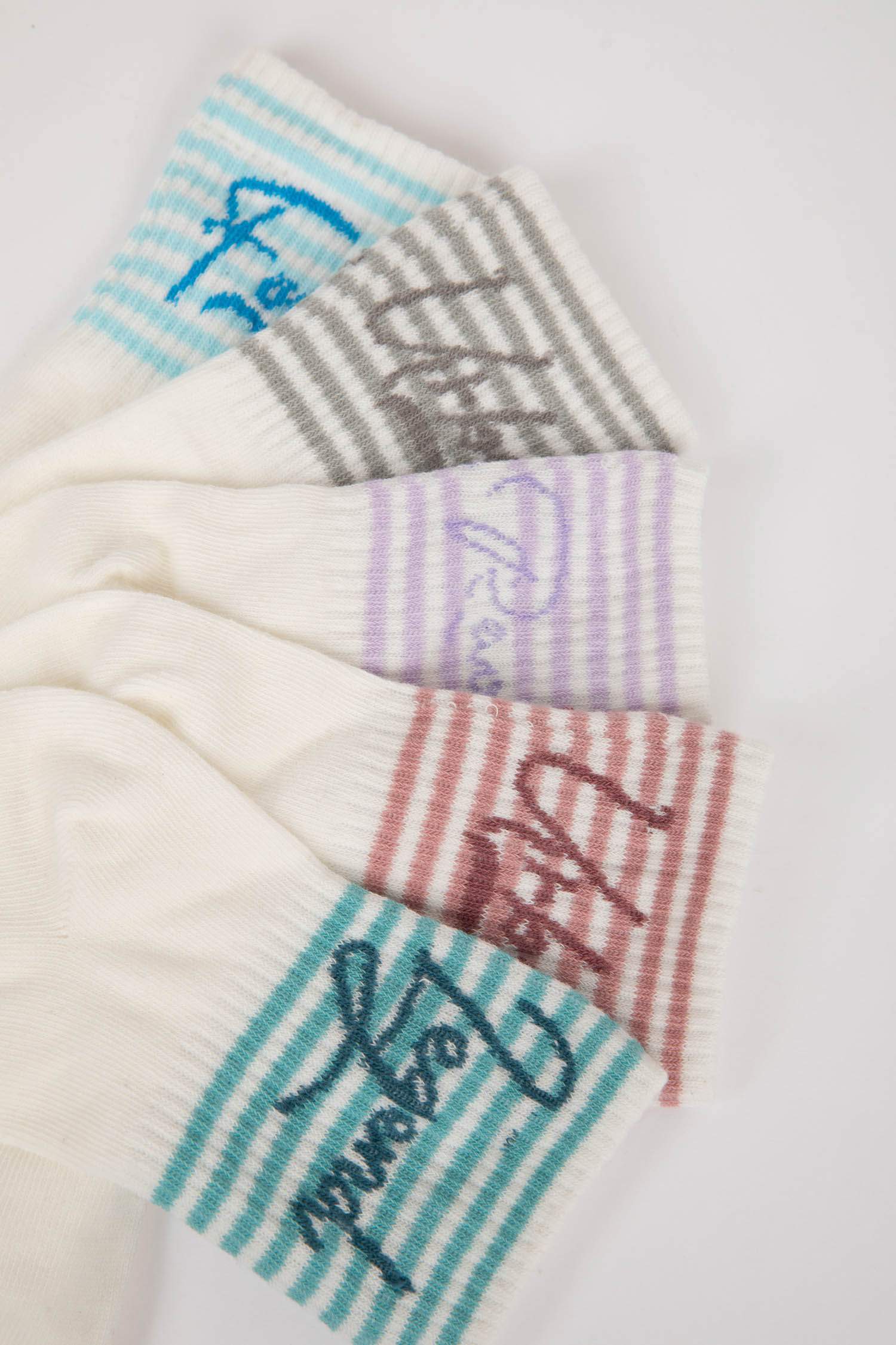 Lot de 5 paires de Chaussettes longues en coton confortables et élastiques pour Femme