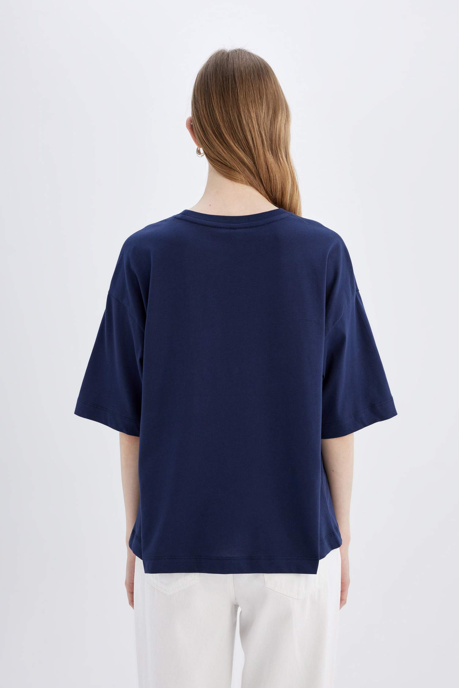 T-Shirt Oversize Imprimé Col Rond Manches Courtes