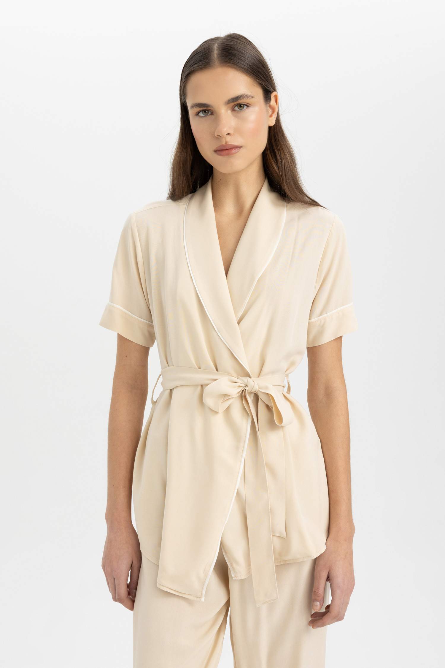 طقم بيجاما قصة عادية كم طويل من Fall in Love - قطعتين