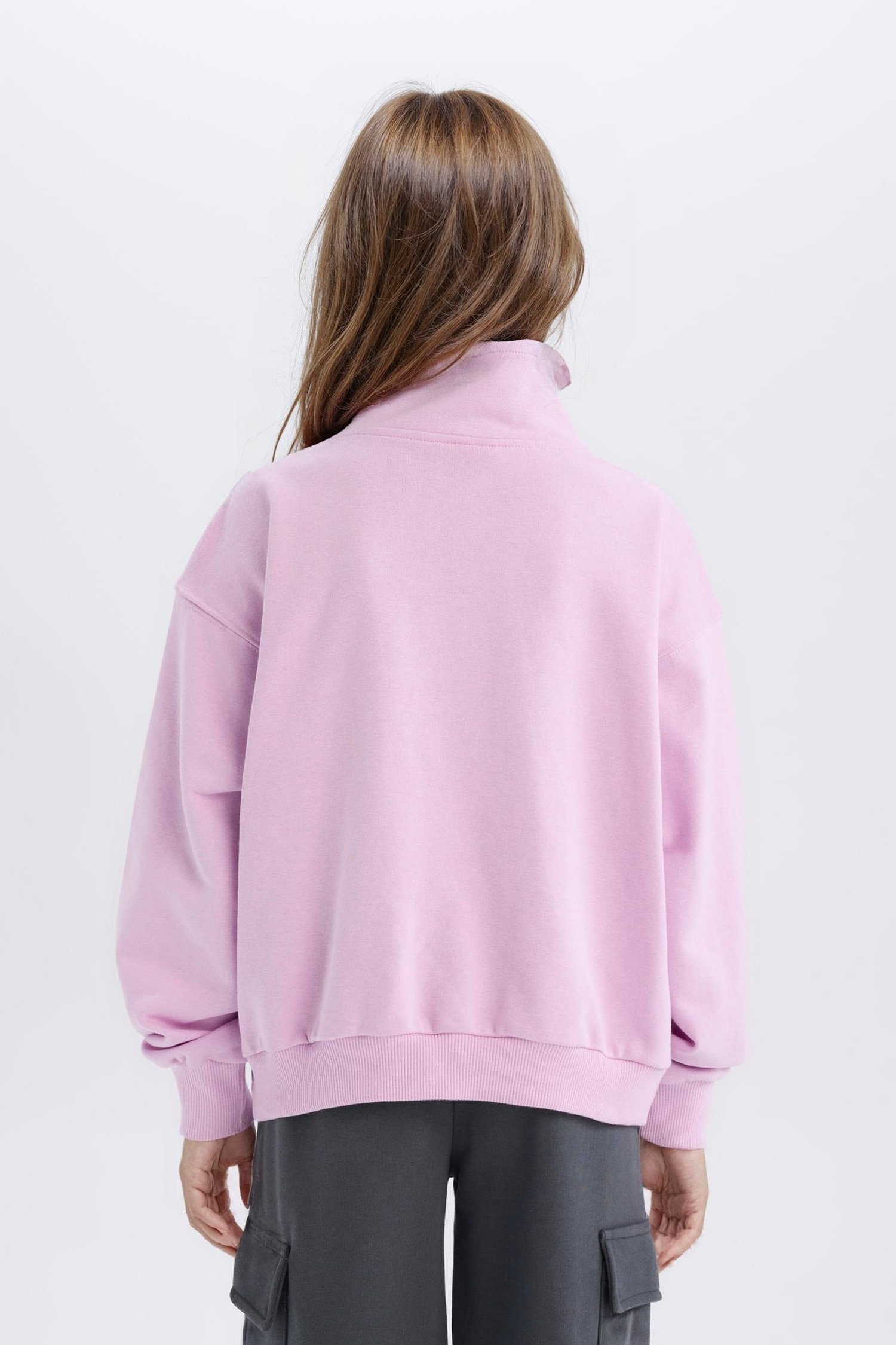 Sweat-shirt imprimé Coupe décontractée à demi-fermeture éclair