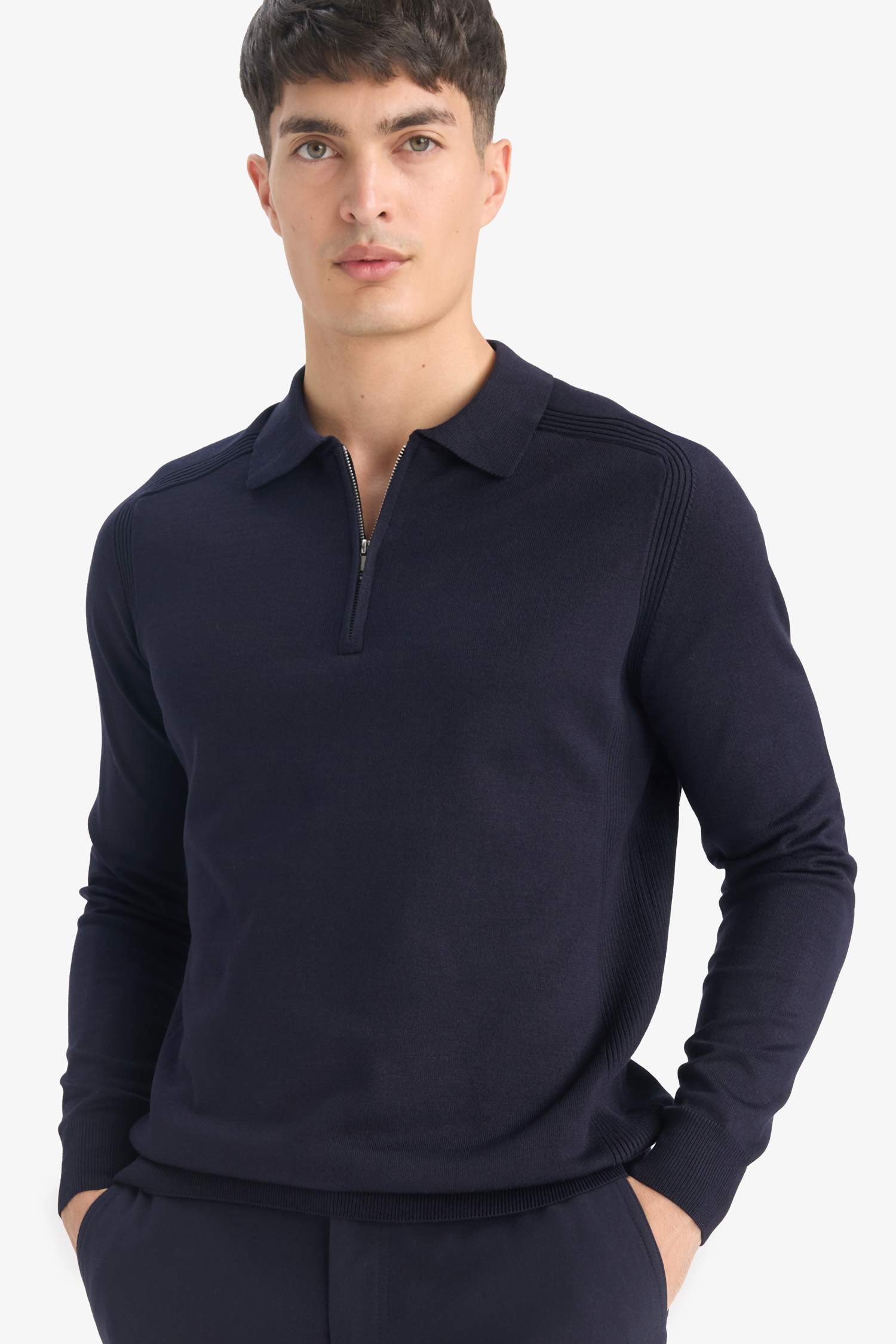 Pull en maille à col polo Coupe standard