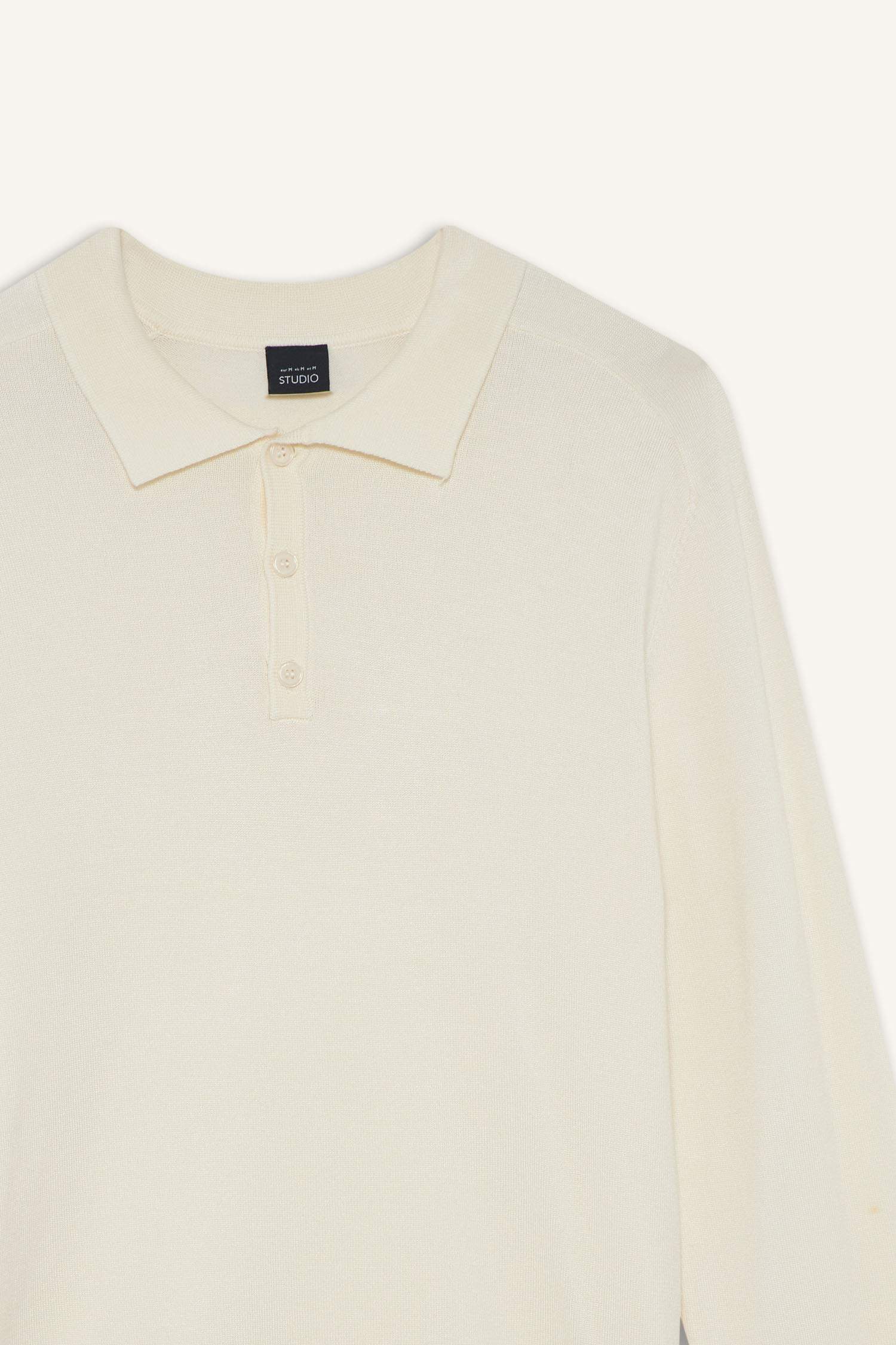 Свитер стандартного кроя с воротником поло