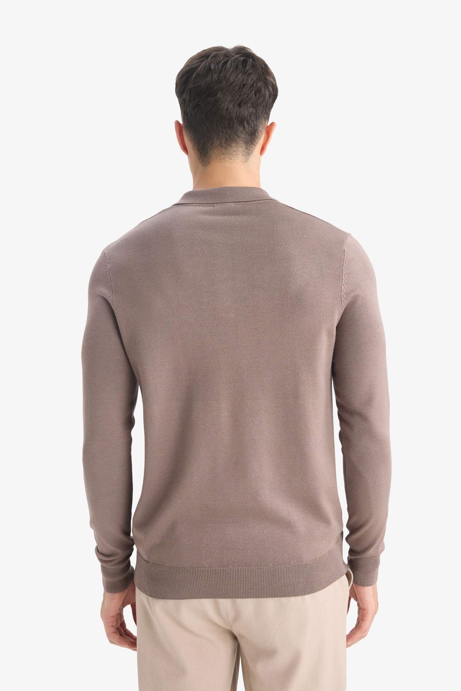 Pull en tricot à col polo Coupe standard