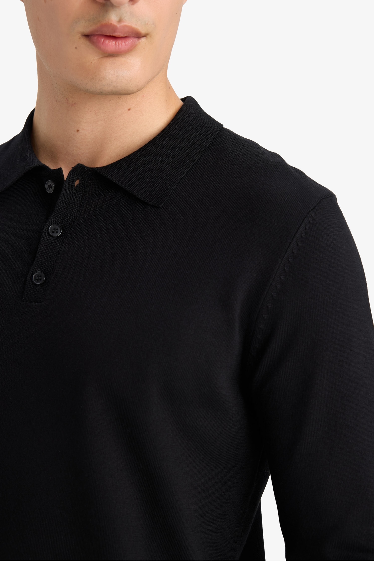 Standard Fit Polo Collar Knitwear Pullover