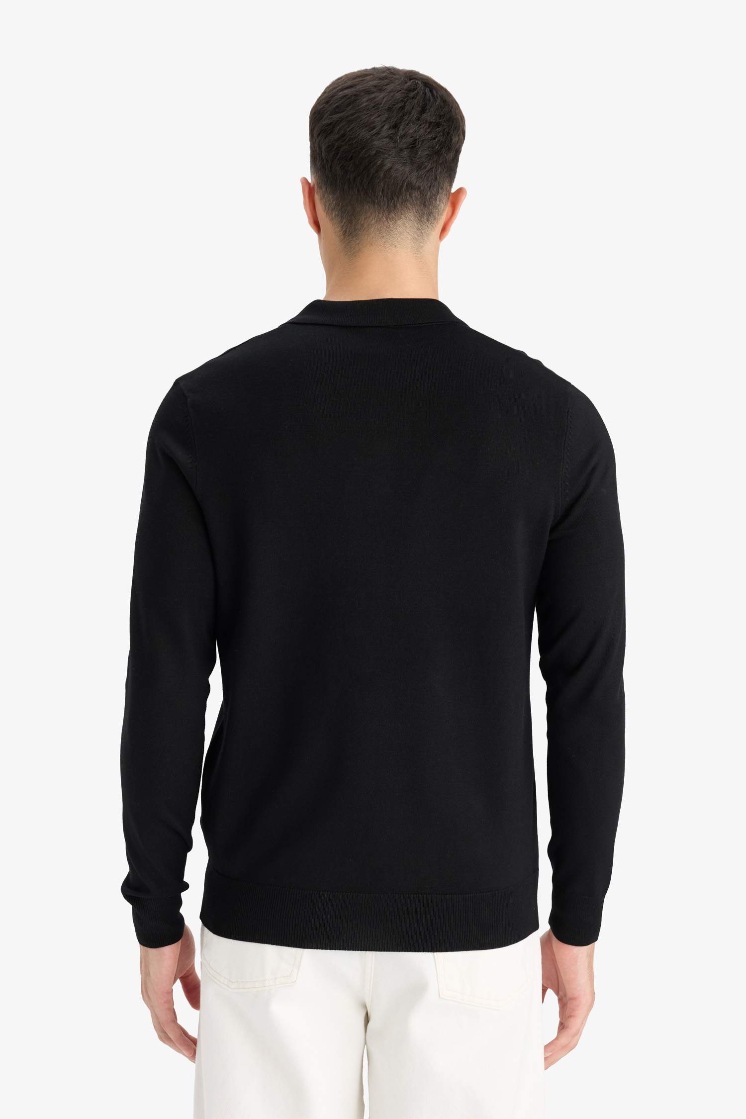 Standard Fit Polo Collar Knitwear Pullover