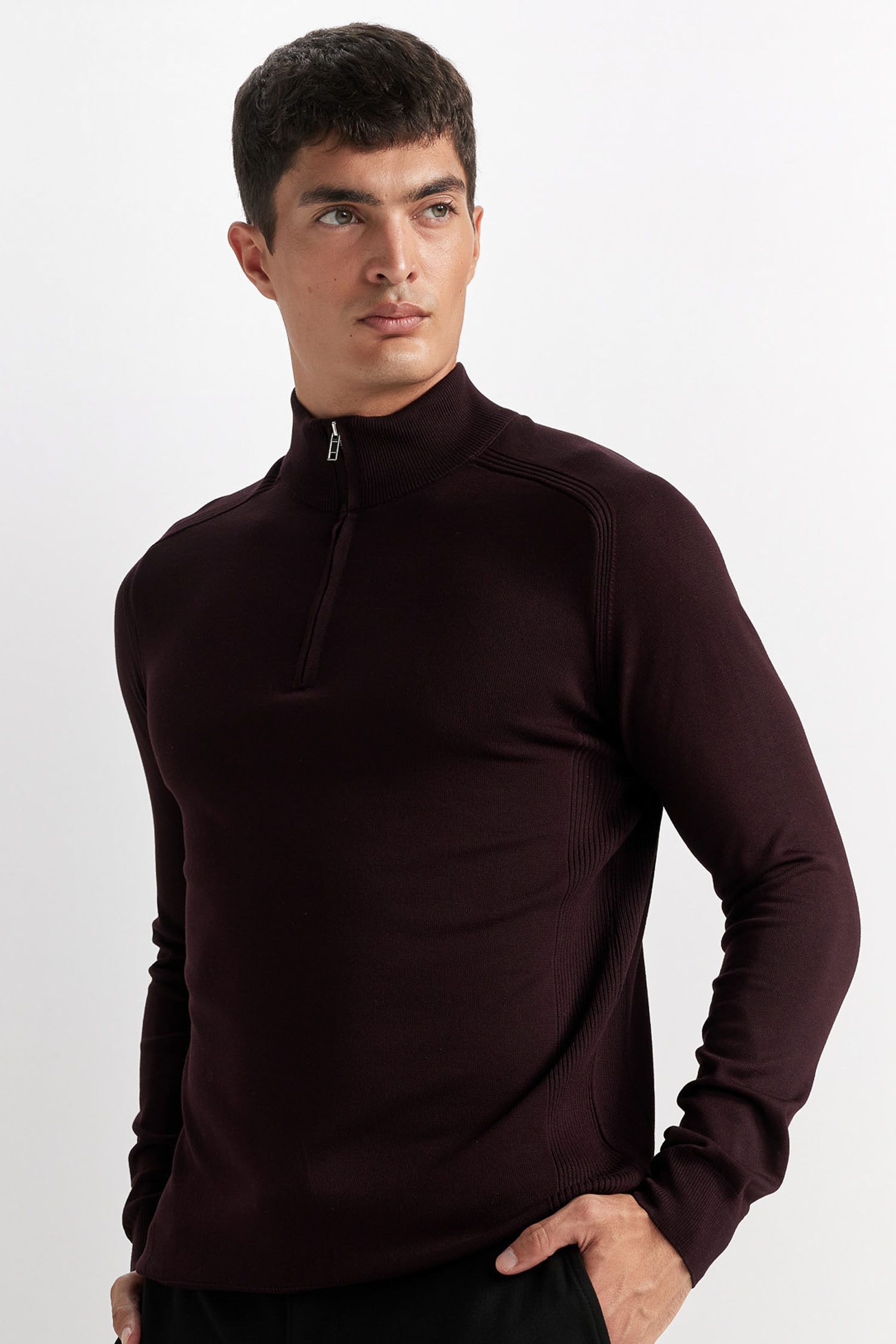 Pull Homme Hiver Avec Col Chemise 2-en-1 - Style Élégant Décontracté, Manches Longues, Matière Chaude