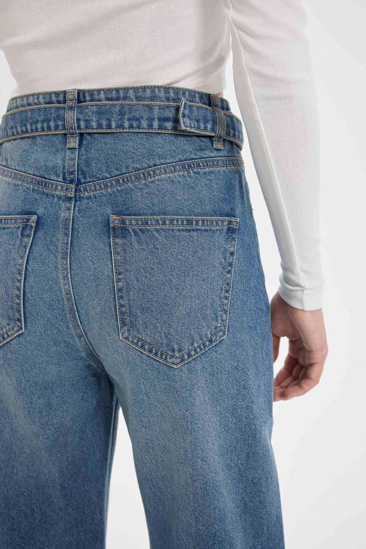 90-шы жылдардағы кең аяқ деним Шалбар