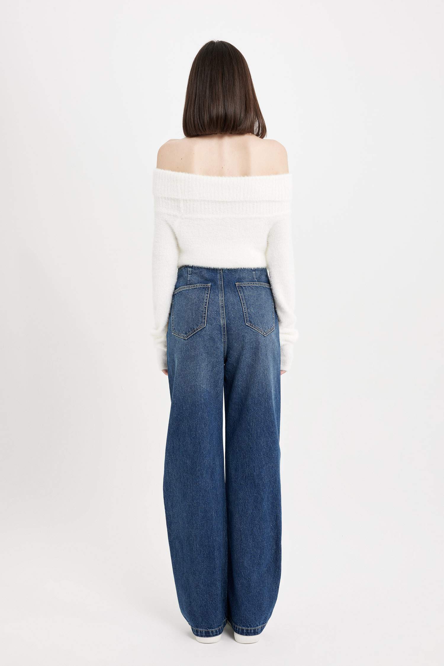 90's Wide Leg Yüksek Bel Uzun Jean Pantolon