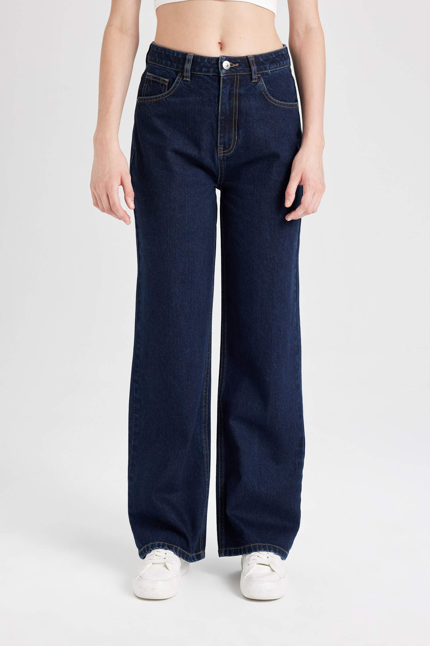 90-шы жылдардағы кең аяқ деним Шалбар