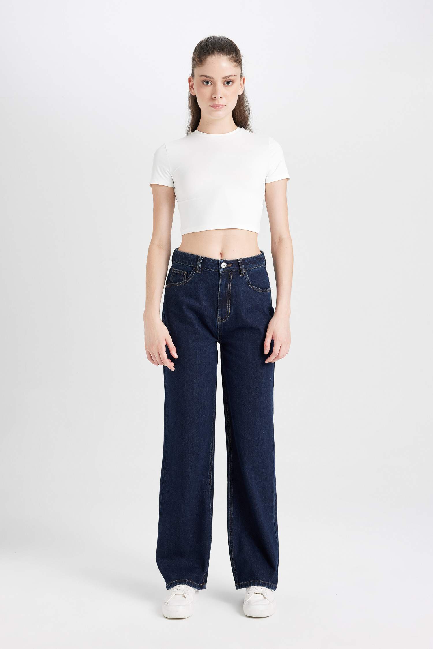 90-шы жылдардағы кең аяқ деним Шалбар