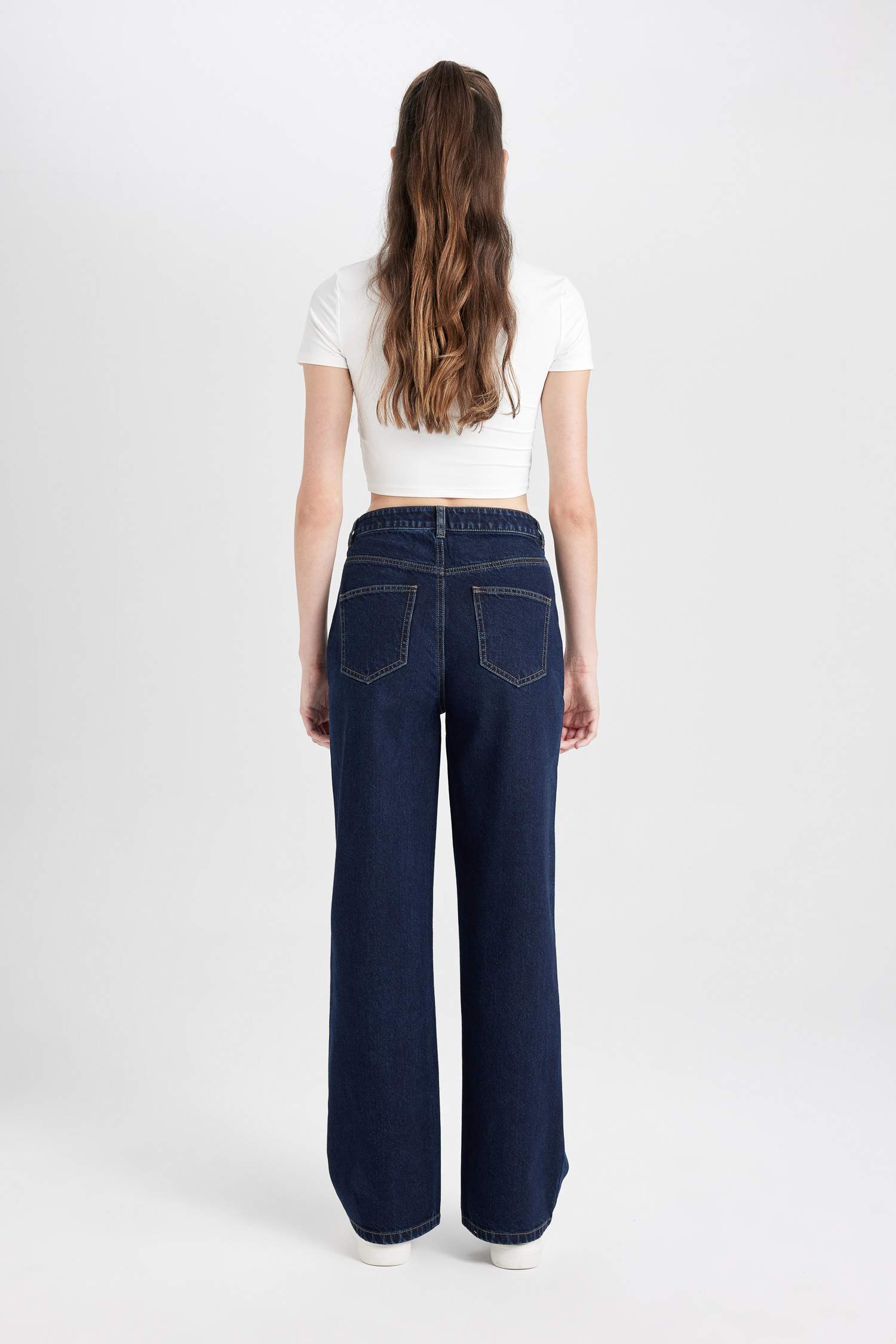 90-шы жылдардағы кең аяқ деним Шалбар