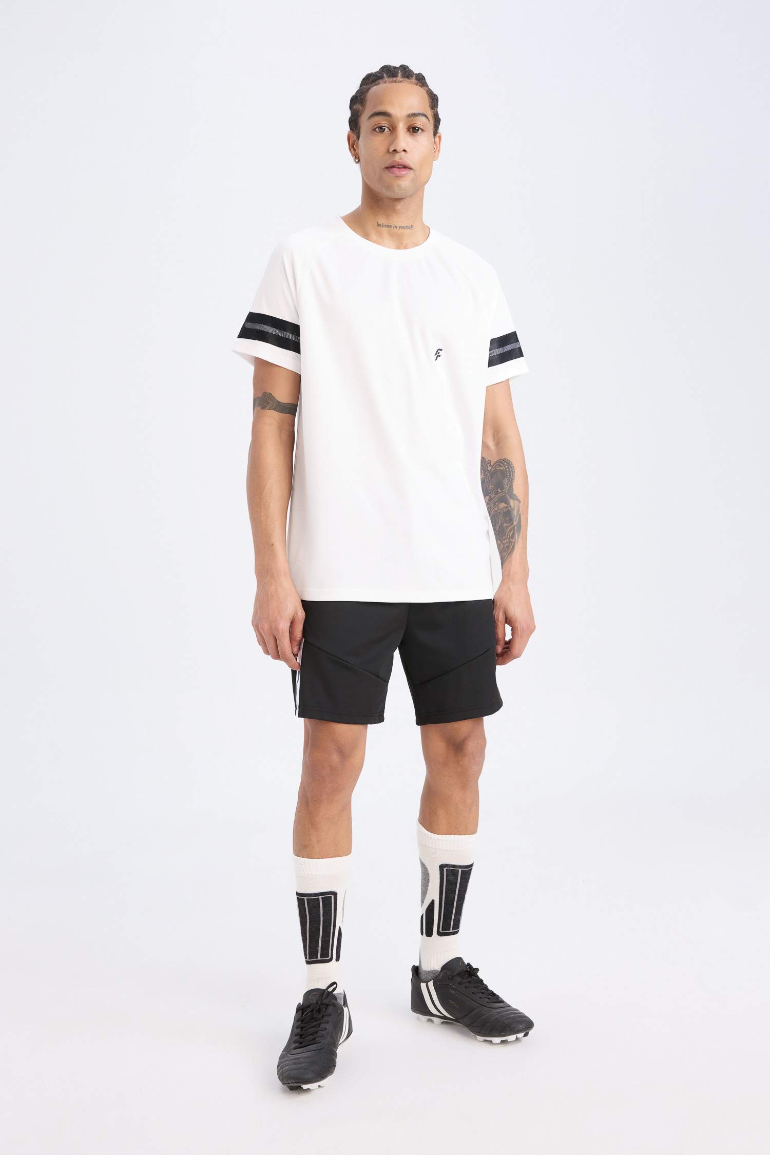 DeFactoFit Slim Fit Scuba Fabric Sports Shorts