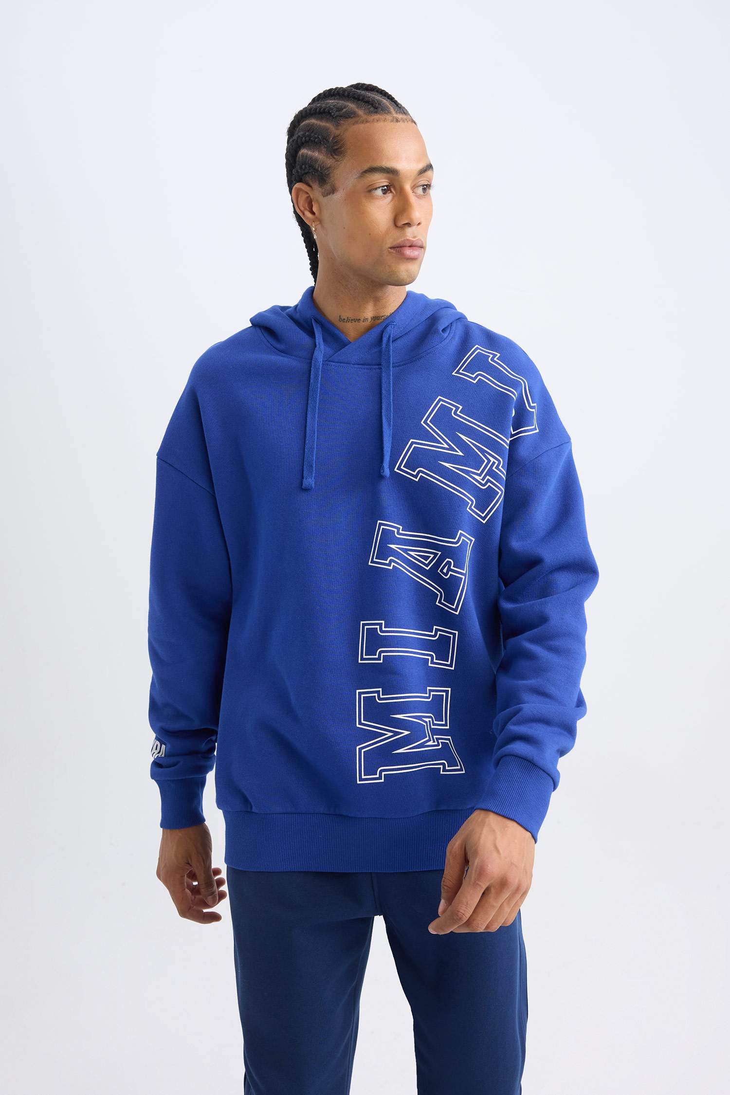 NBA Miami Heat Oversize Geniş Kalıp Kapüşonlu Kalın Sweatshirt