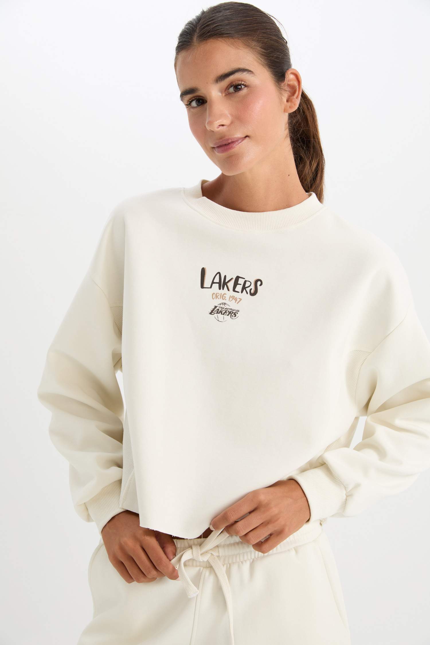 NBA Los Angeles Lakers Bisiklet Yaka Sweatshirt