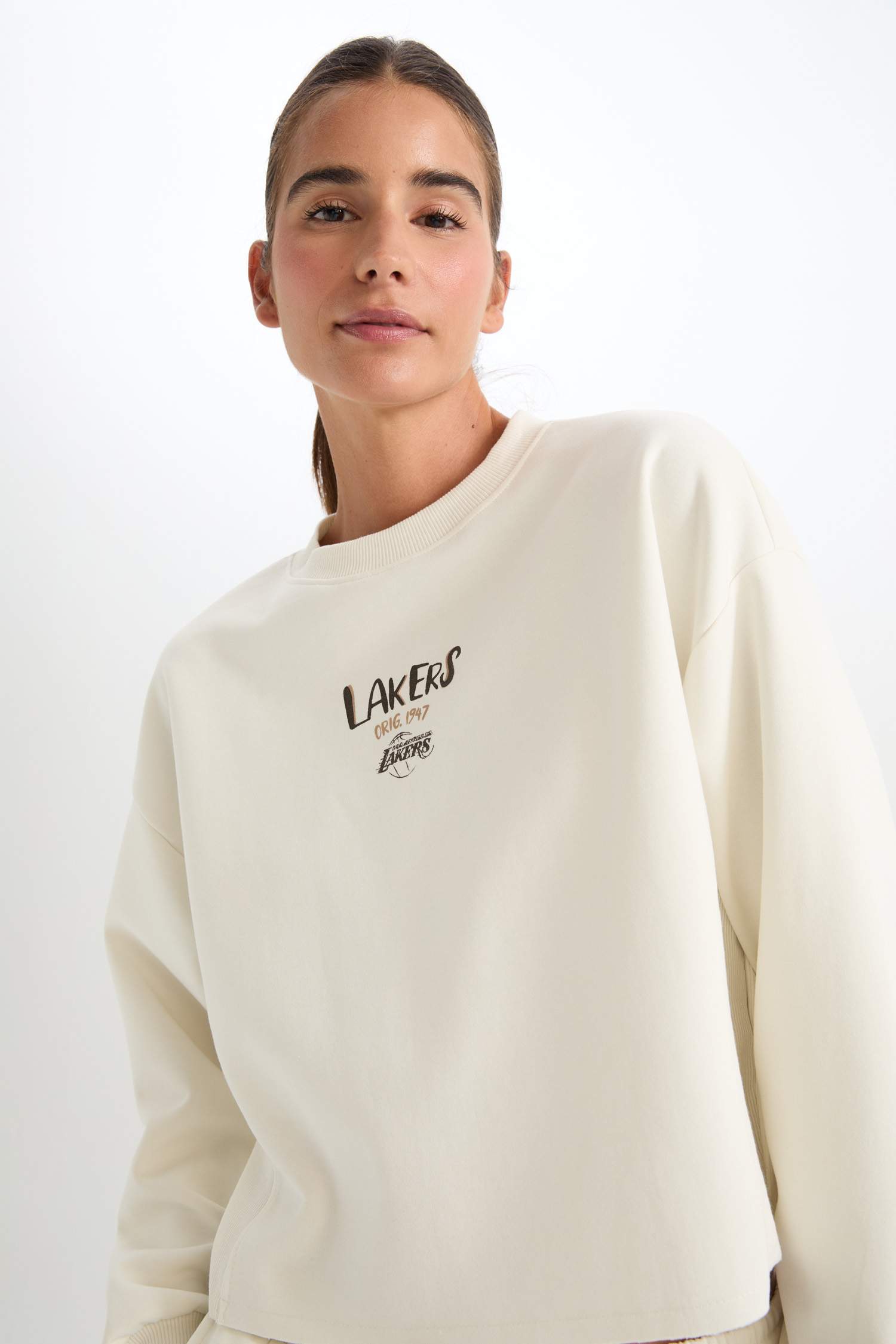 NBA Los Angeles Lakers Bisiklet Yaka Sweatshirt